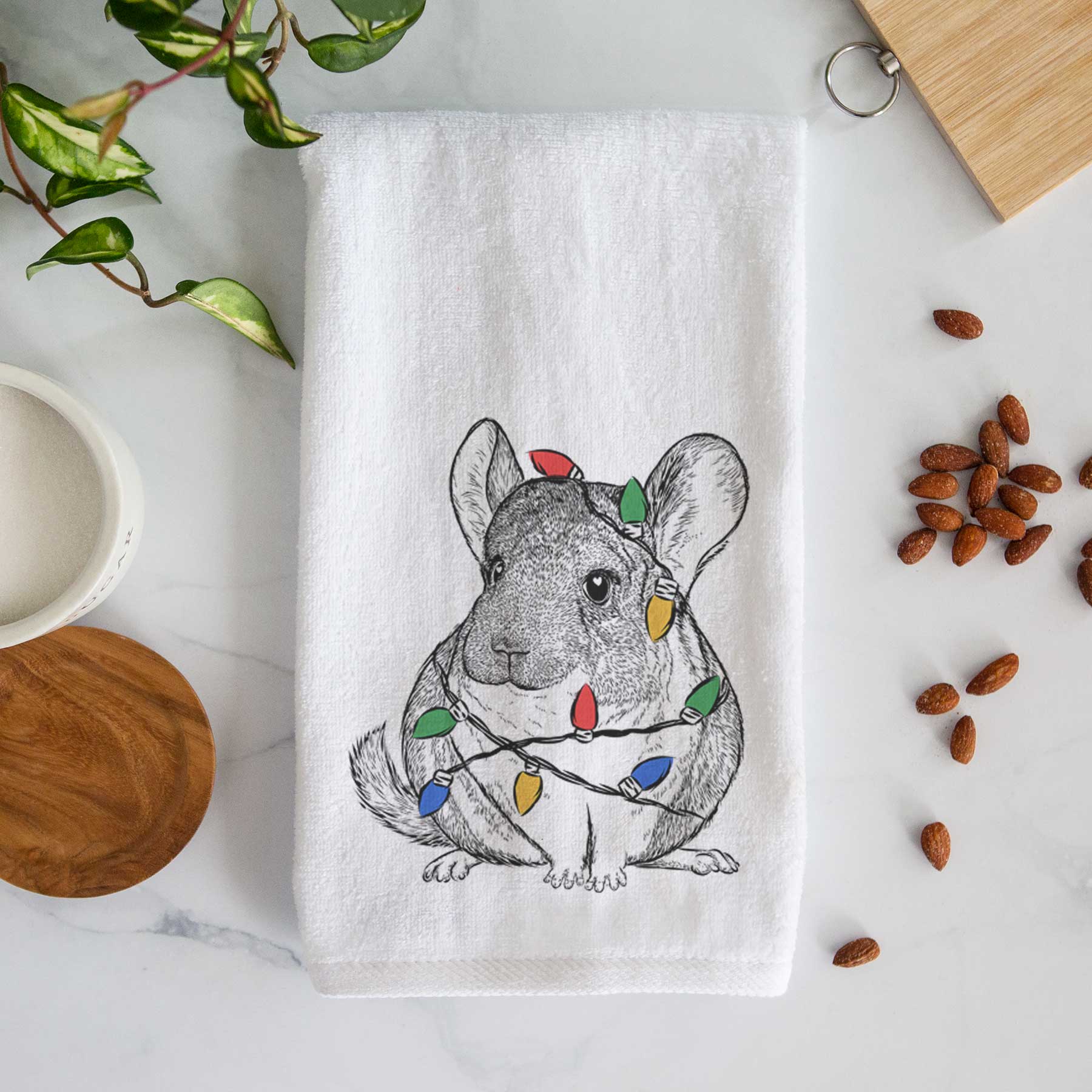 Cheddar the Chinchilla Decorative Hand Towel