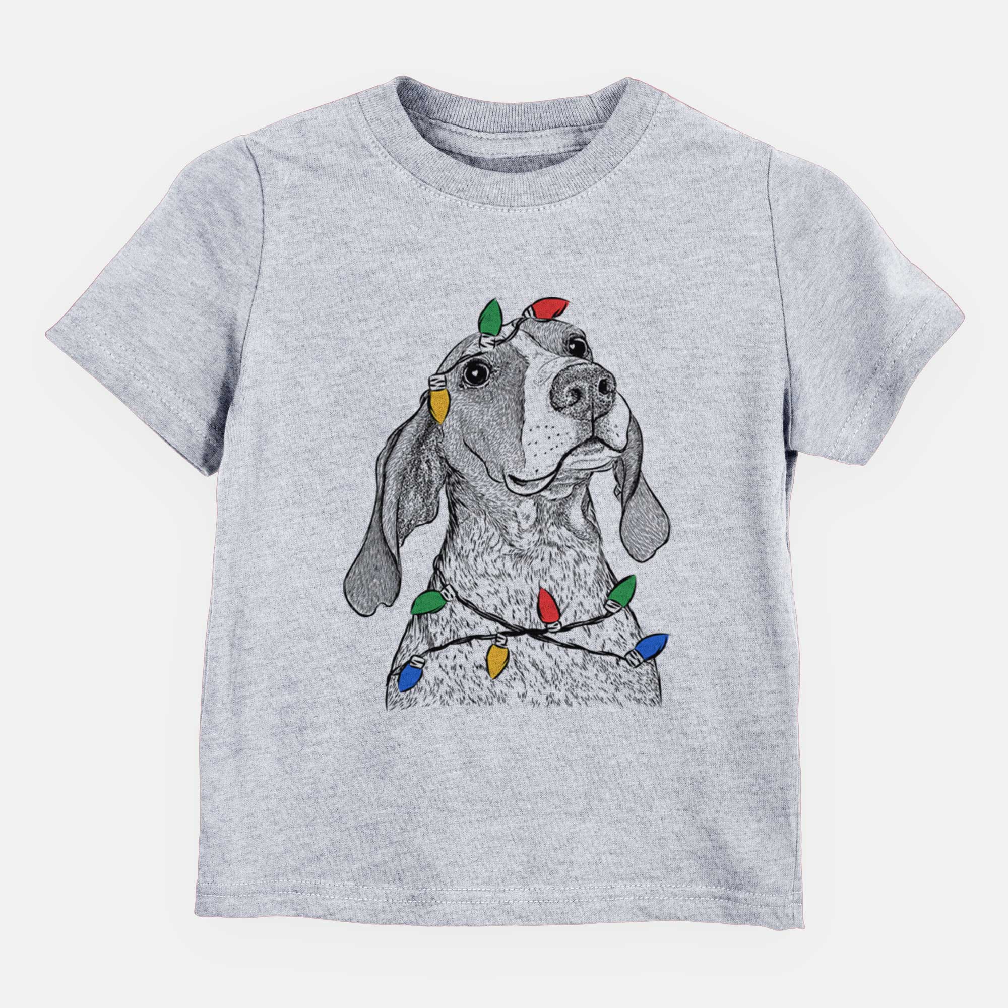 Christmas Lights Chester the Red Tick Coonhound - Kids/Youth/Toddler Shirt