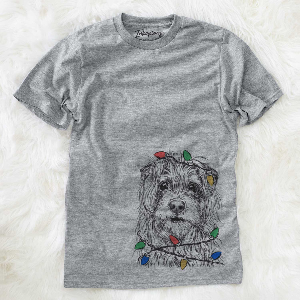 Christmas Lights Chester the Terrier Mix - Unisex Crewneck