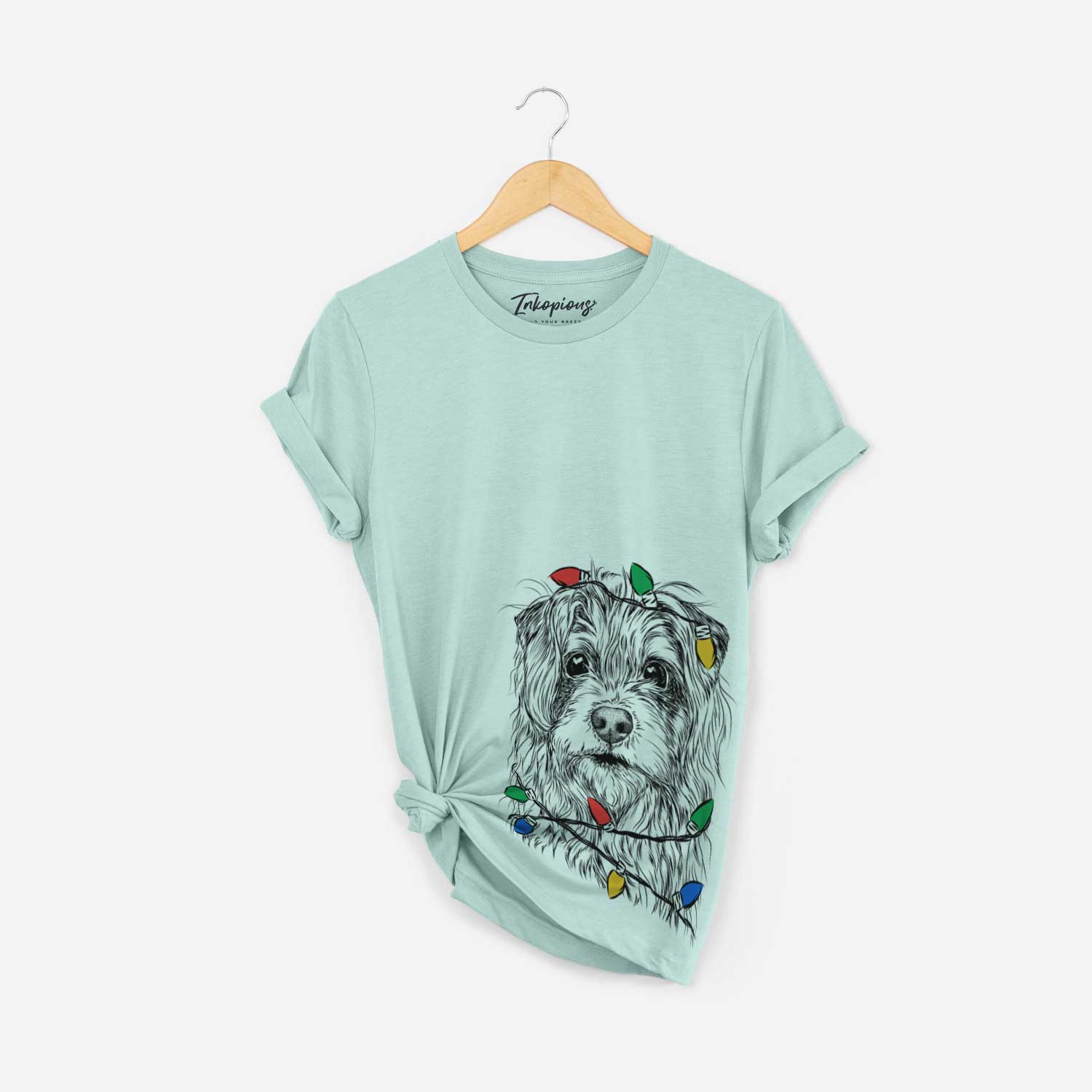 Christmas Lights Chester the Terrier Mix - Unisex Crewneck