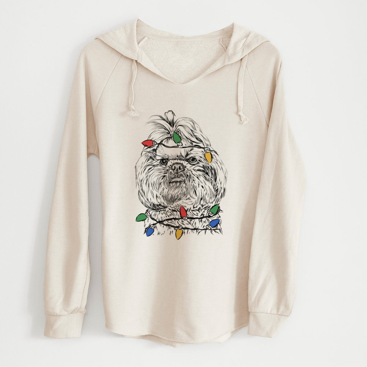 Christmas Lights Chewie the Shih Tzu - Cali Wave Hooded Sweatshirt