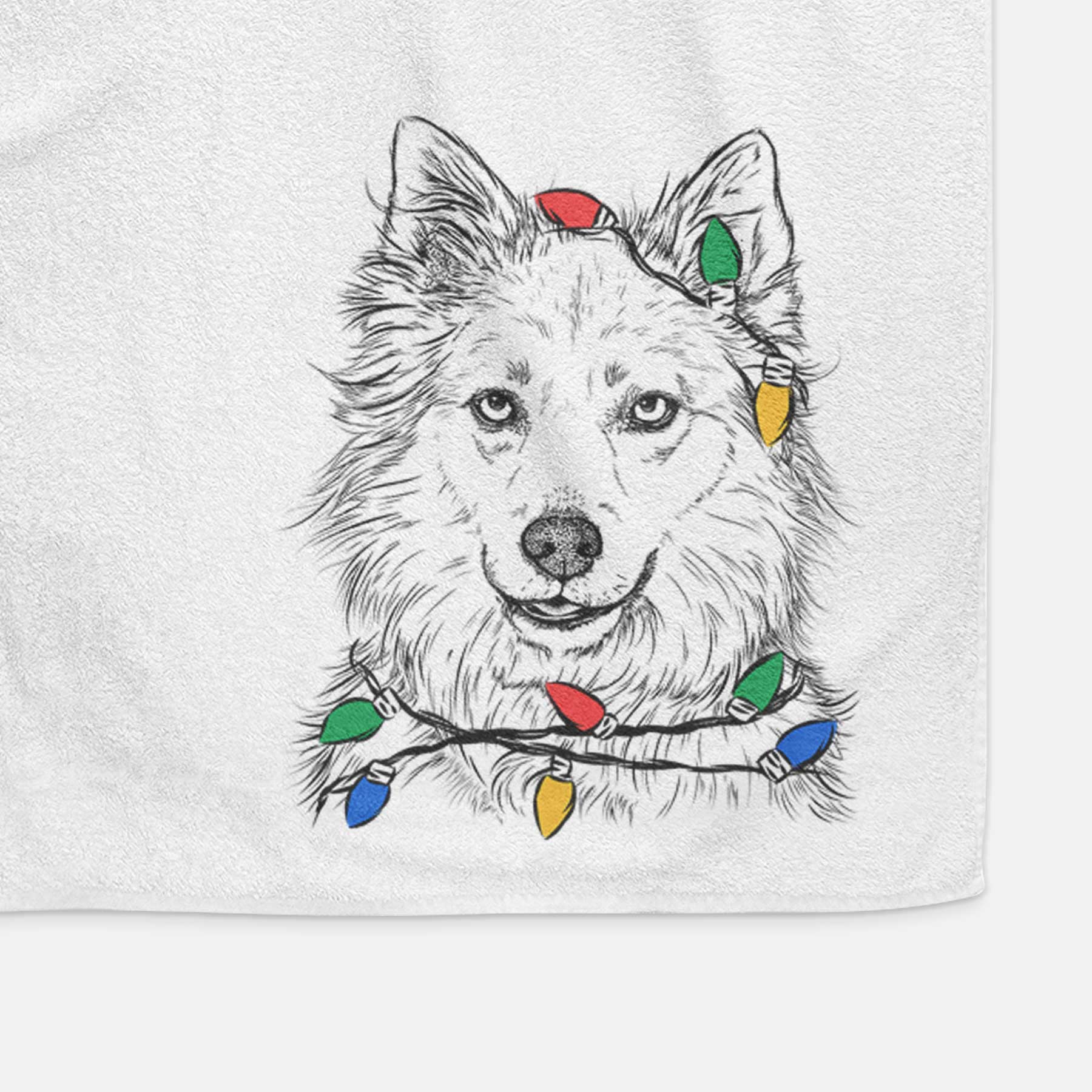 Chia the Samoyed Husky Mix Decorative Hand Towel