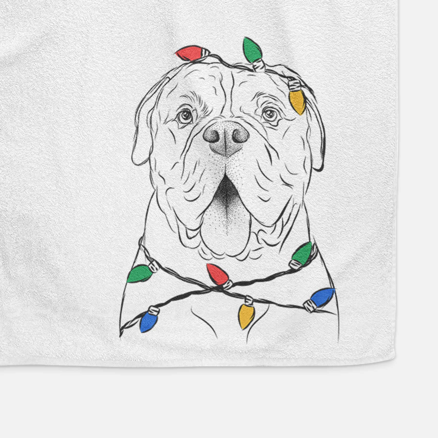 Chief the Boxer Bulldog Mix Decorative Hand Towel