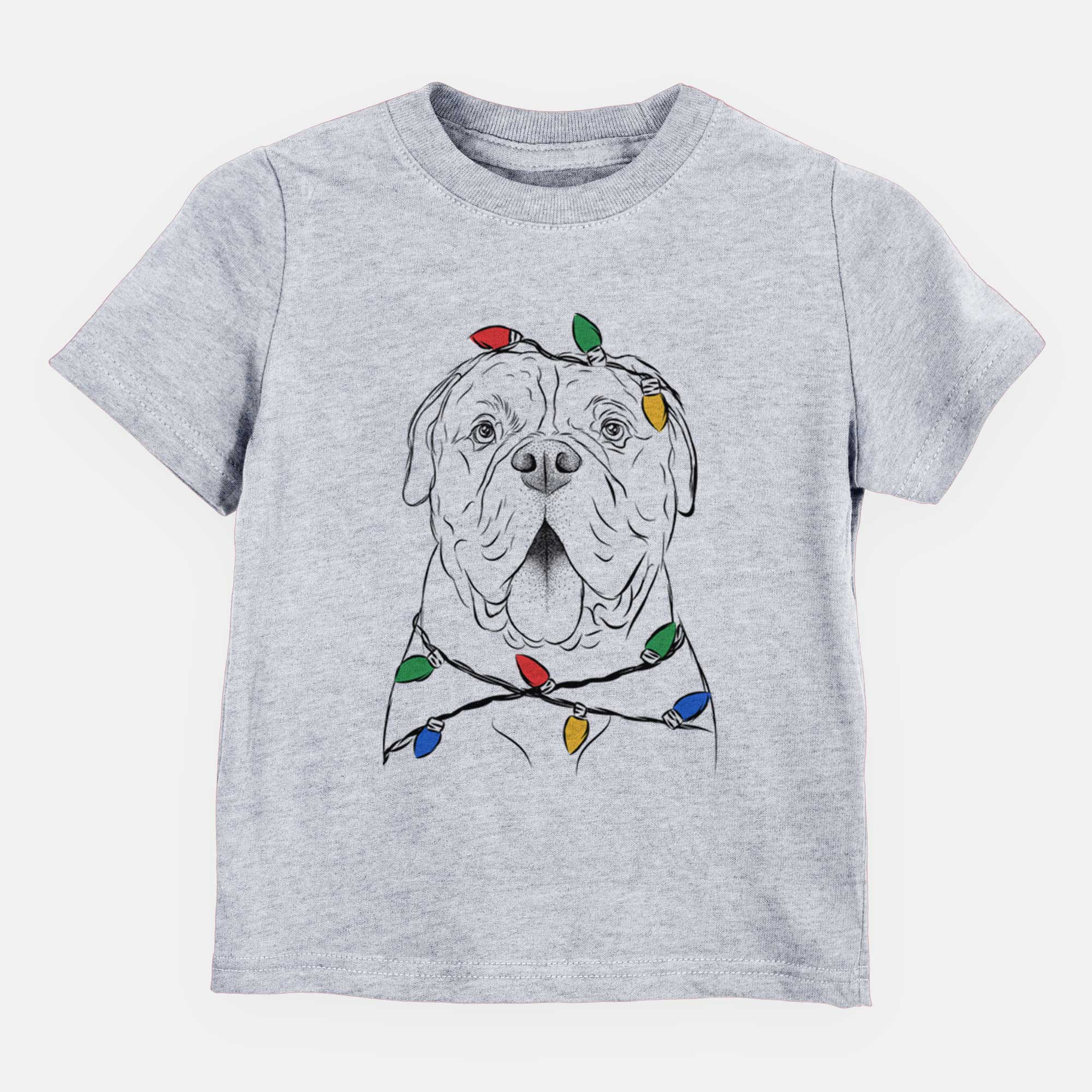 Christmas Lights Chief the Boxer Bulldog Mix - Kids/Youth/Toddler Shirt