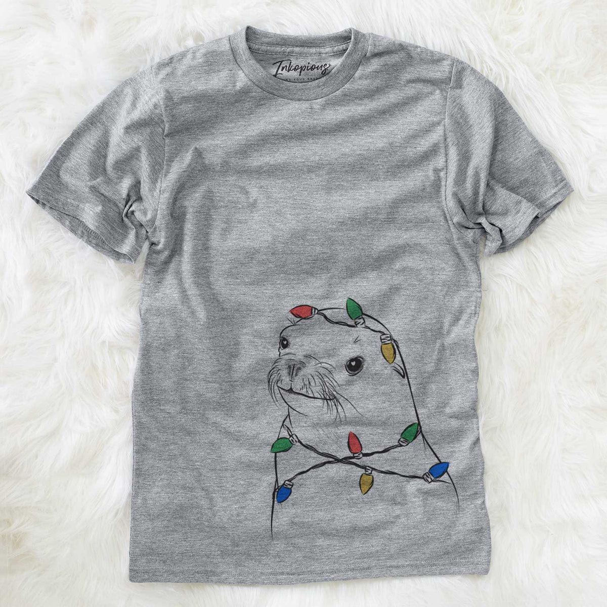 Christmas Lights Chip the California Sea Lion - Unisex Crewneck