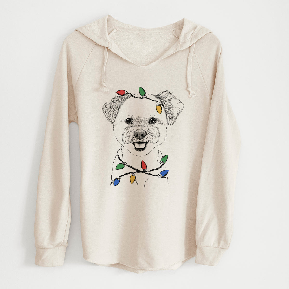 Christmas Lights Chippy the Mixed Breed - Cali Wave Hooded Sweatshirt