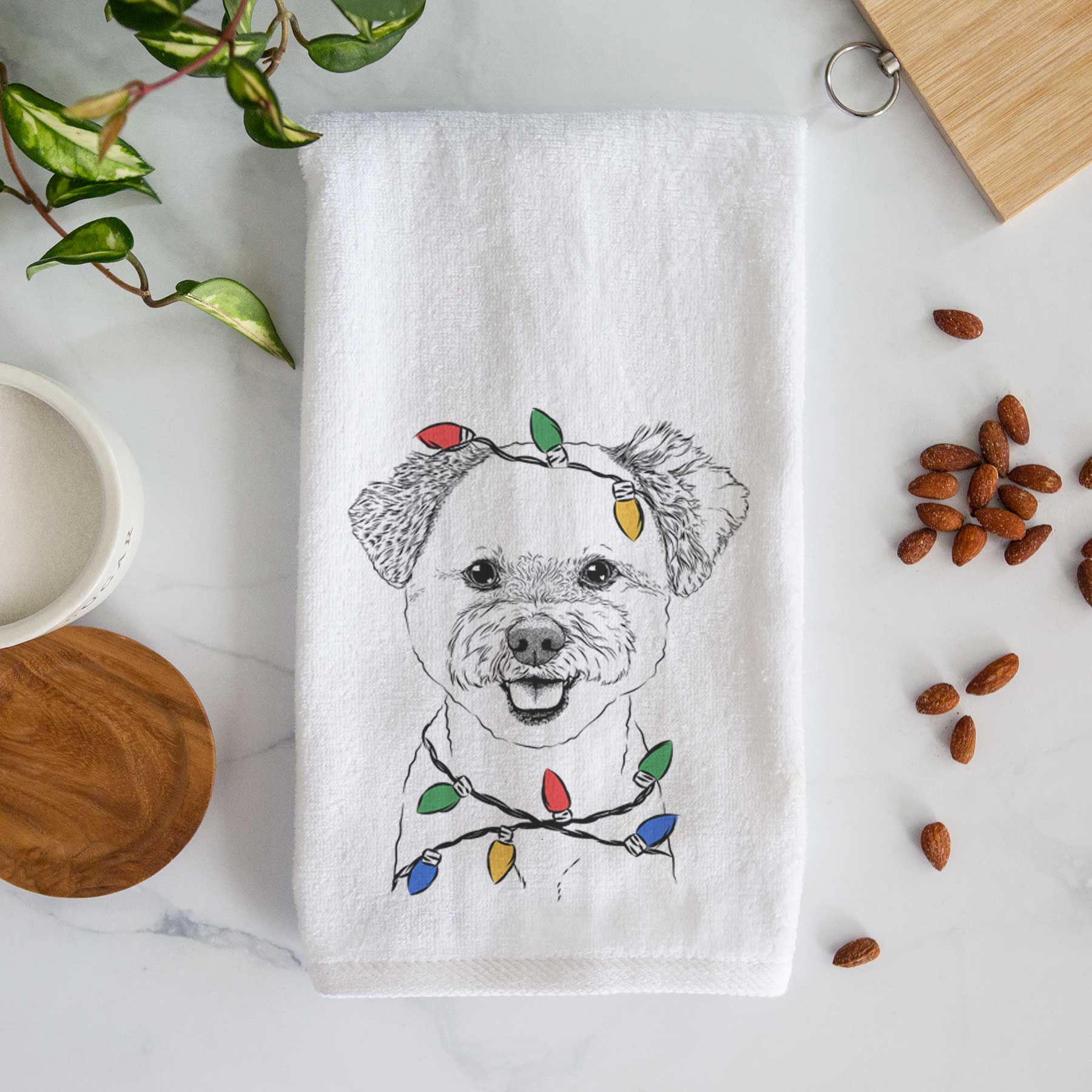 Chippy the Mixed Breed Decorative Hand Towel