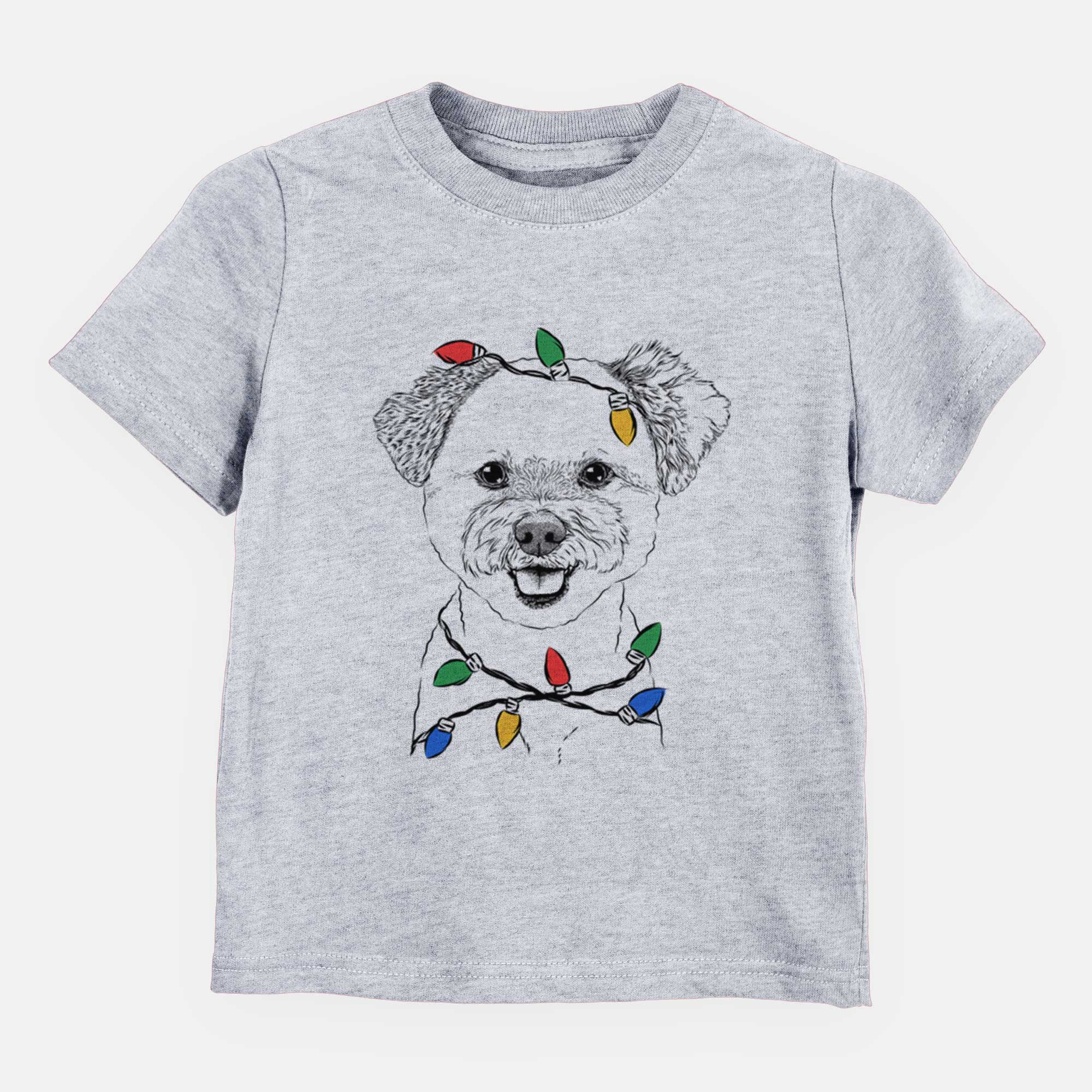 Christmas Lights Chippy the Mixed Breed - Kids/Youth/Toddler Shirt