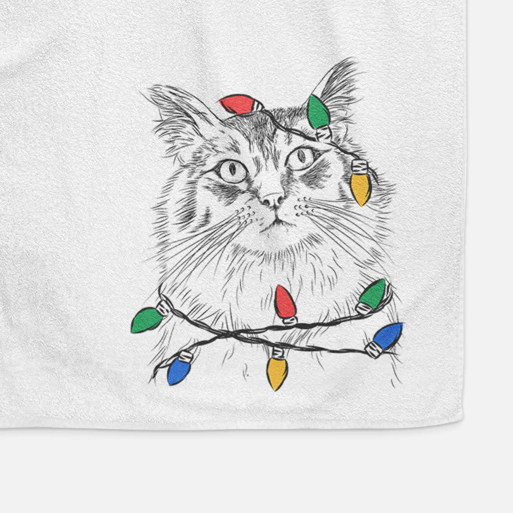 Chloe the Tabby Cat Decorative Hand Towel