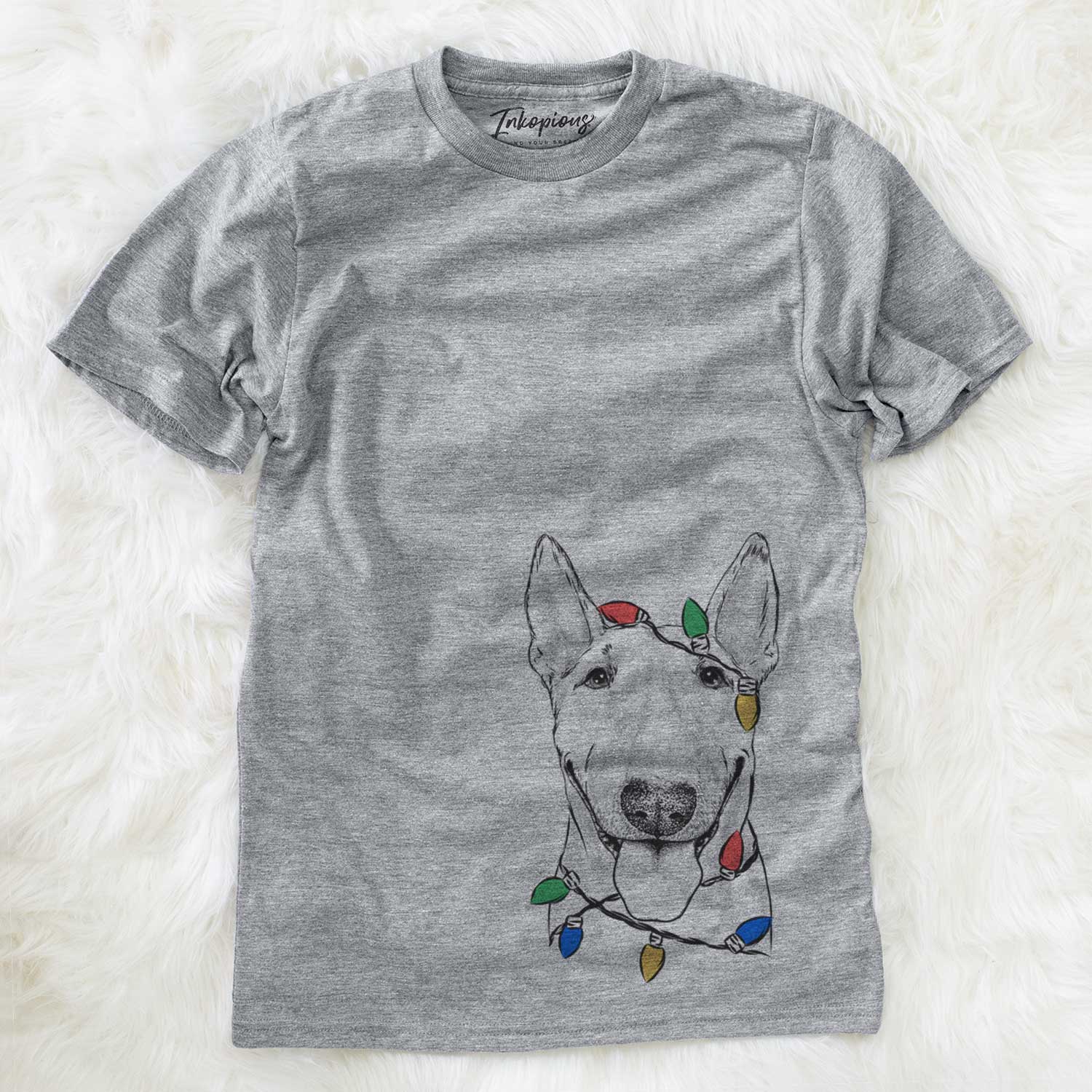 Christmas Lights Chloe the Bull Terrier - Unisex Crewneck