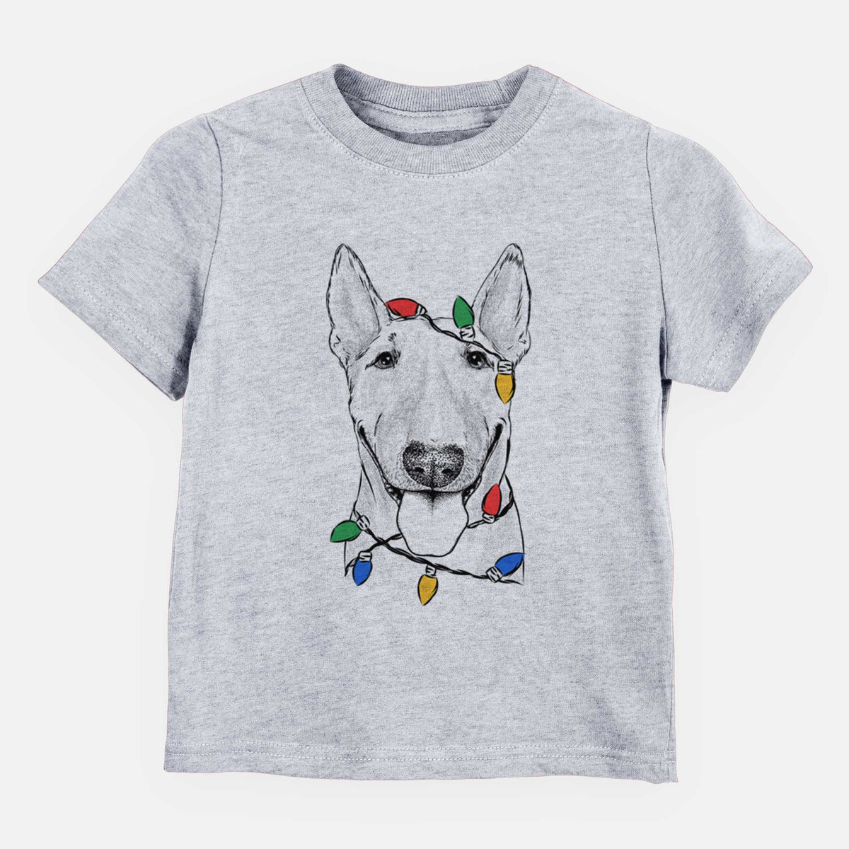 Christmas Lights Chloe the Bull Terrier - Kids/Youth/Toddler Shirt