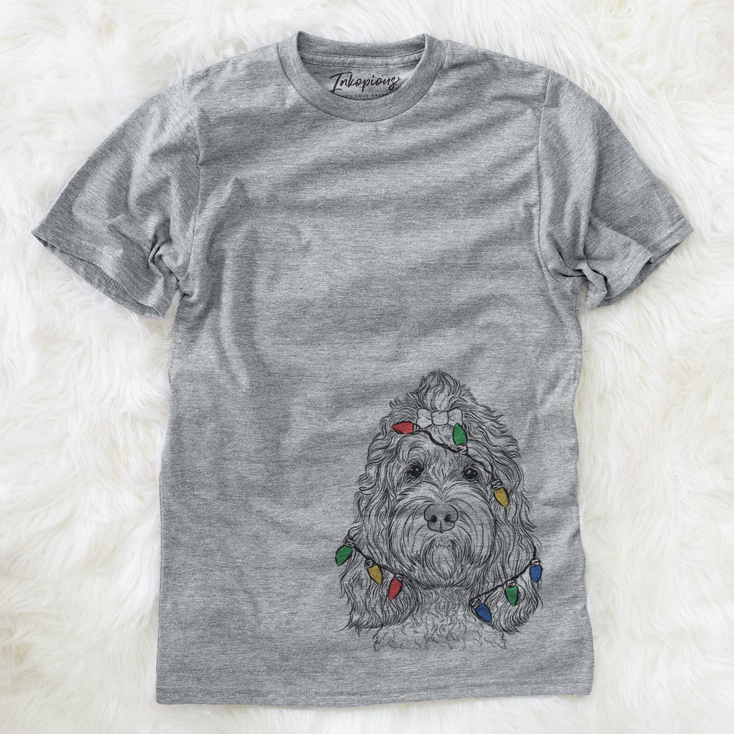 Christmas Lights Chloe the Cockapoo - Unisex Crewneck