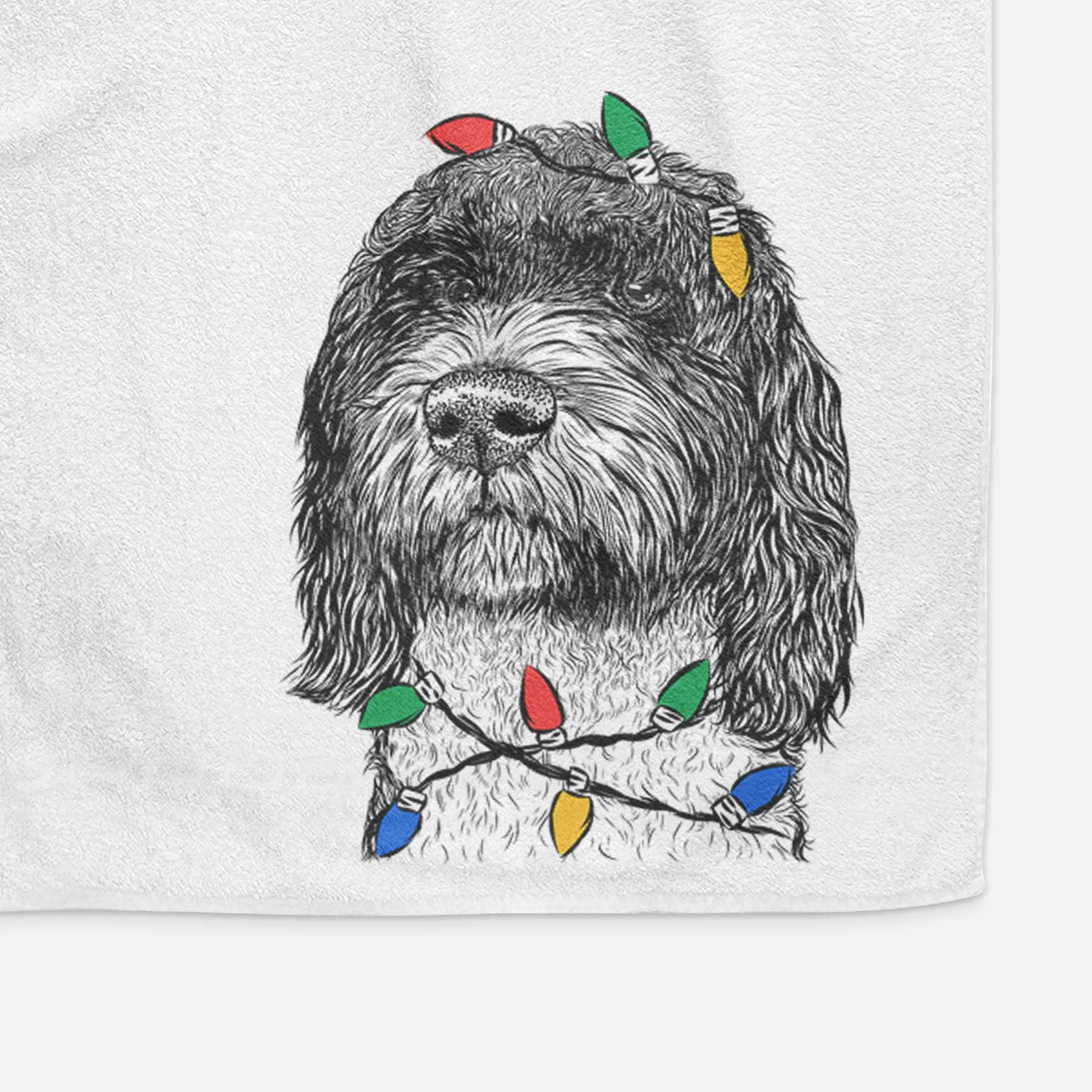 Chris the Portuguese Water Dog Decorative Hand Towel