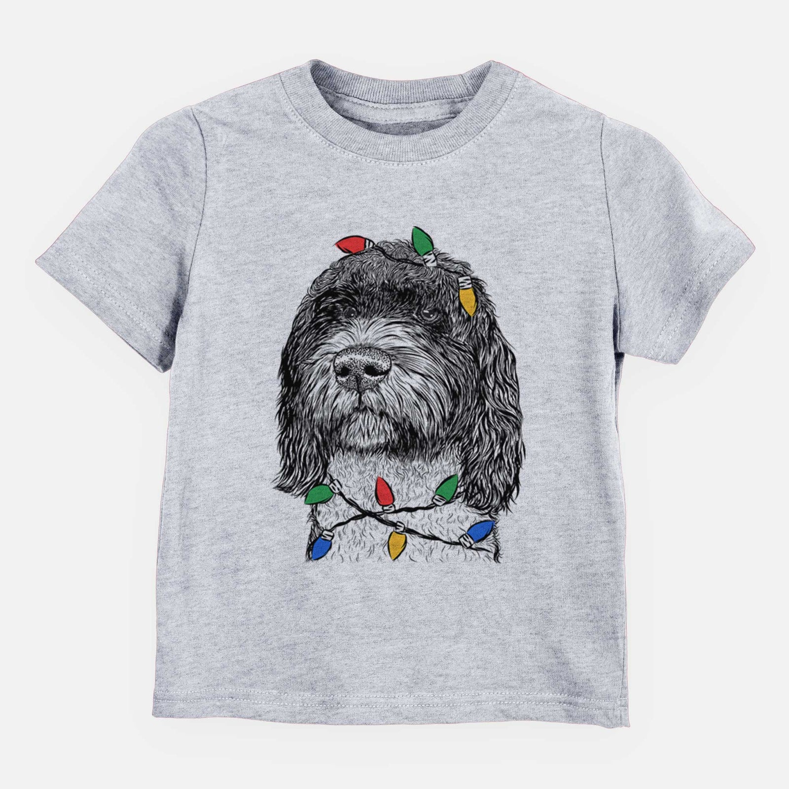 Christmas Lights Chris the Portuguese Water Dog - Kids/Youth/Toddler Shirt