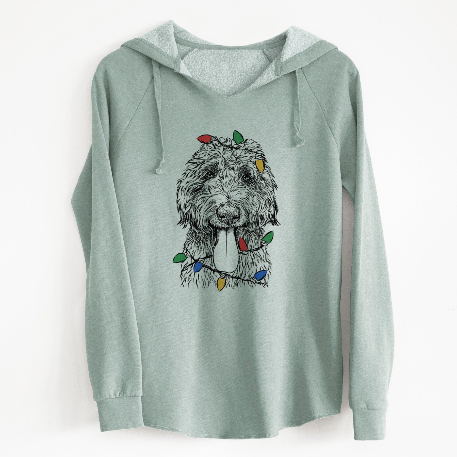 Christmas Lights CiCi Paulk the Aussiedoodle - Cali Wave Hooded Sweatshirt