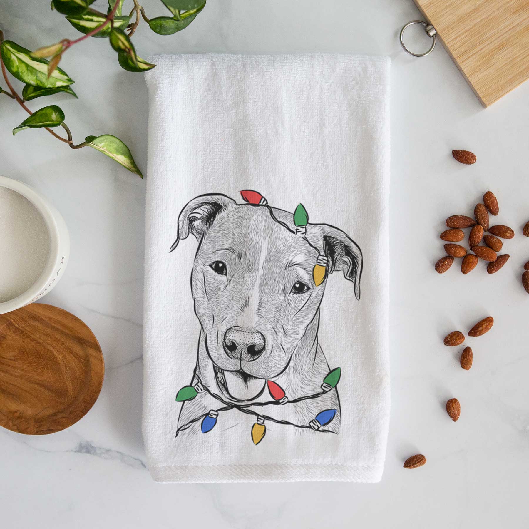 Claiborne the American Staffordshire Terrier Decorative Hand Towel