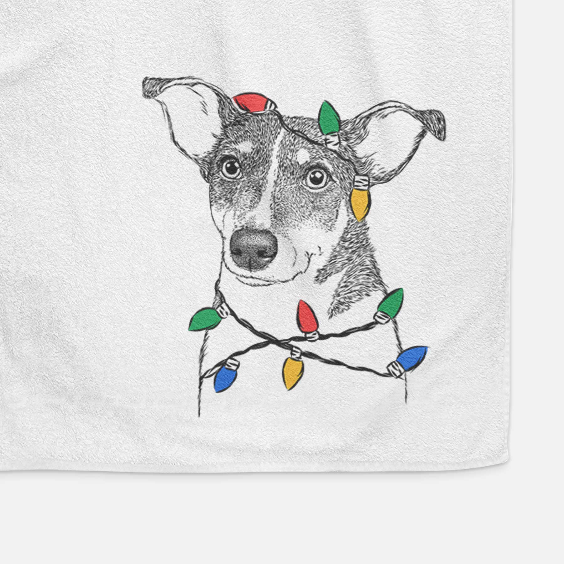 Cleo the Terrier Mix Decorative Hand Towel