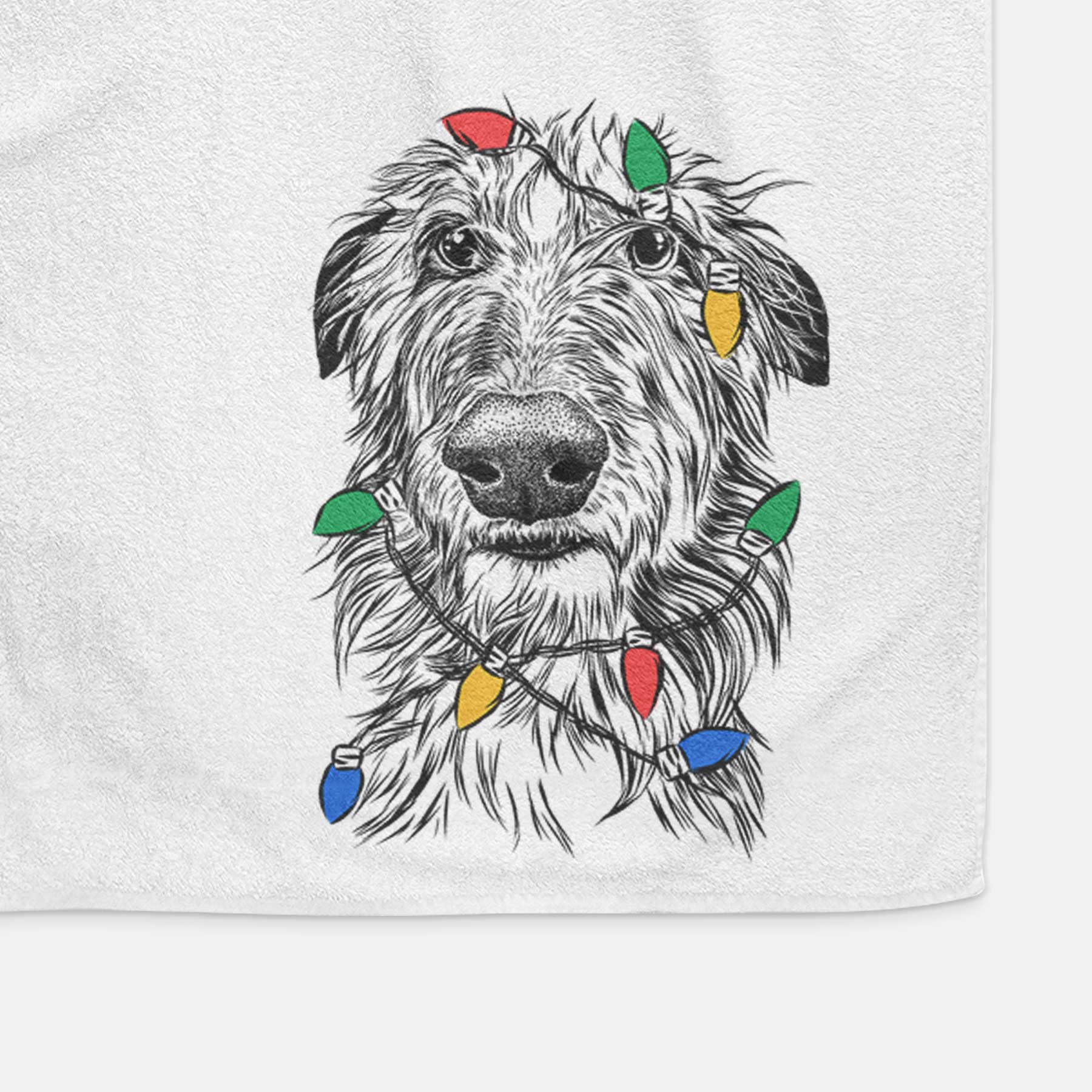 Cleod the Scottish Deerhound Decorative Hand Towel