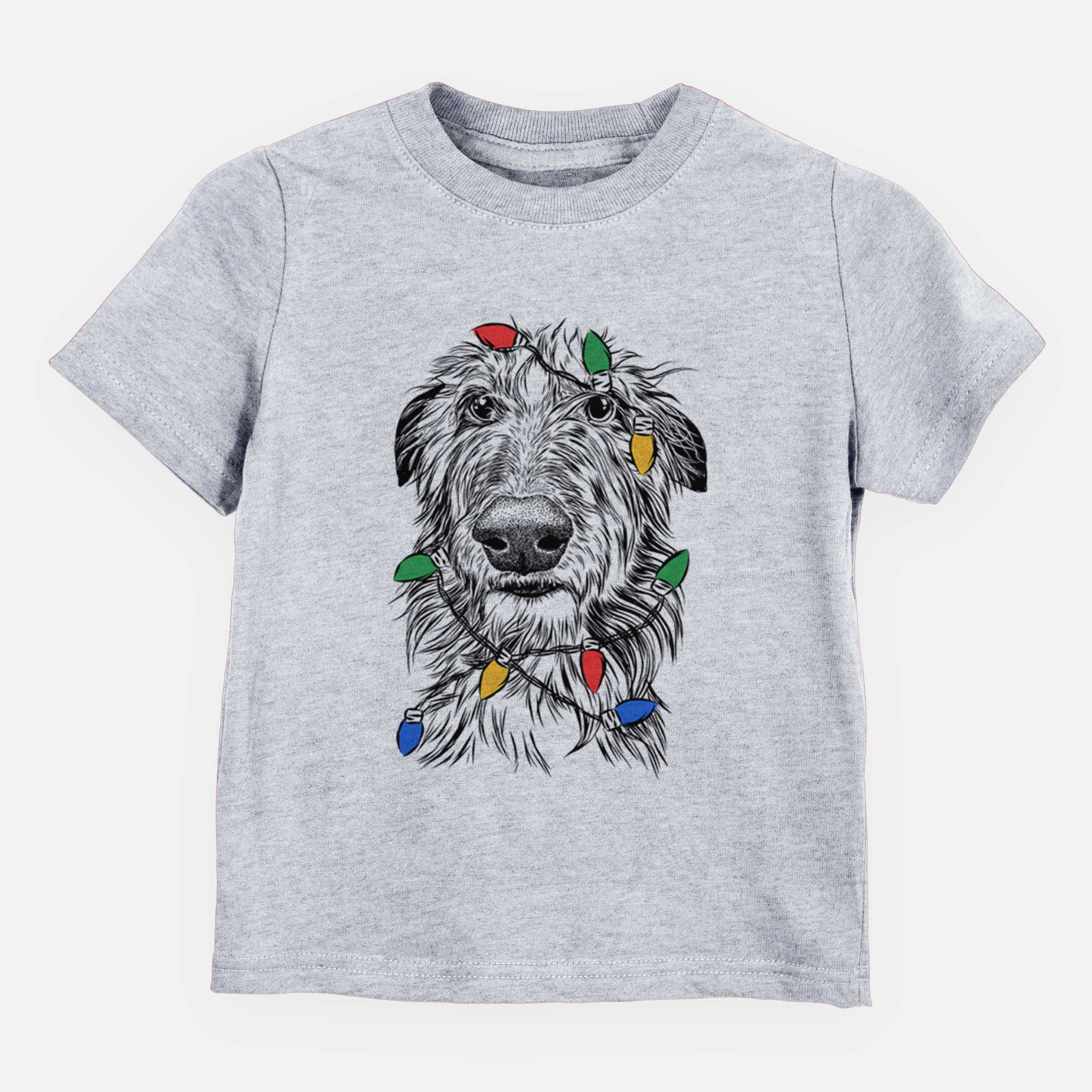 Christmas Lights Cleod the Scottish Deerhound - Kids/Youth/Toddler Shirt