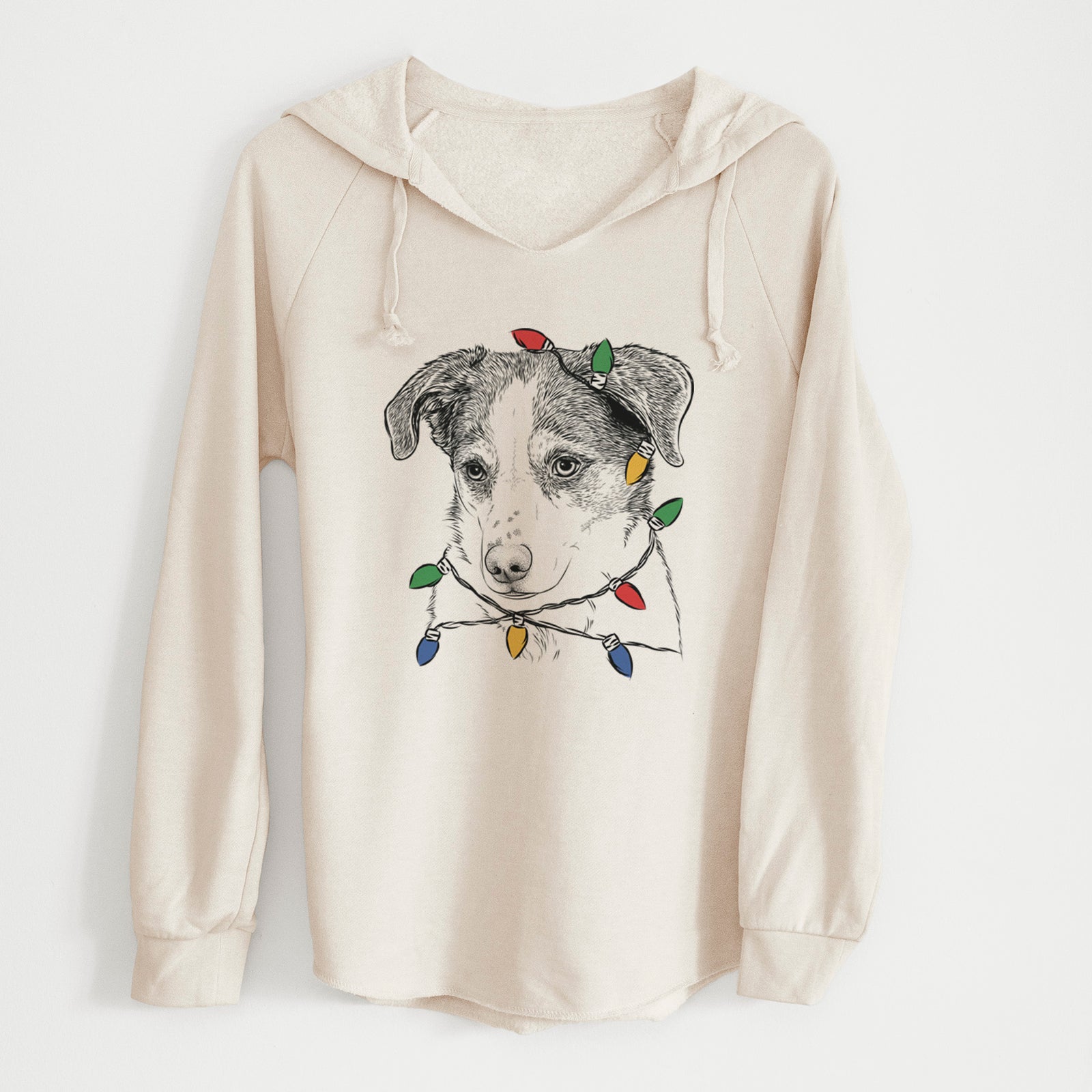 Christmas Lights Coco the Beagle Mix - Cali Wave Hooded Sweatshirt