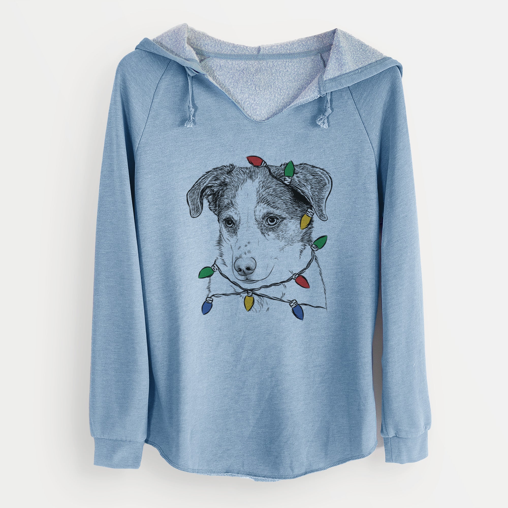 Christmas Lights Coco the Beagle Mix - Cali Wave Hooded Sweatshirt