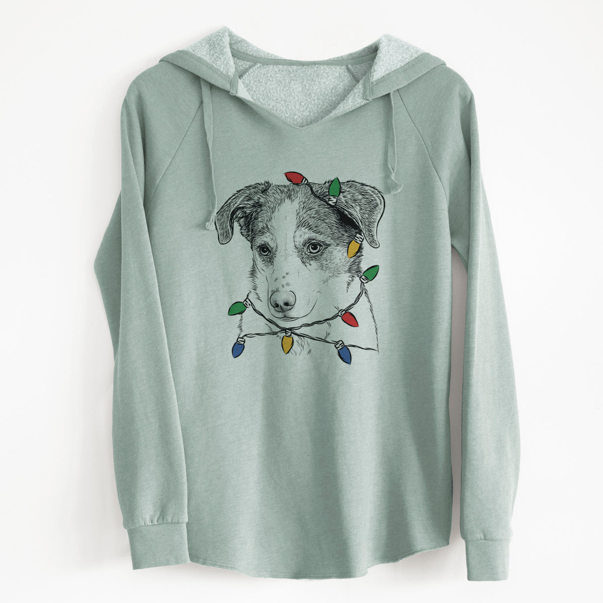 Christmas Lights Coco the Beagle Mix - Cali Wave Hooded Sweatshirt
