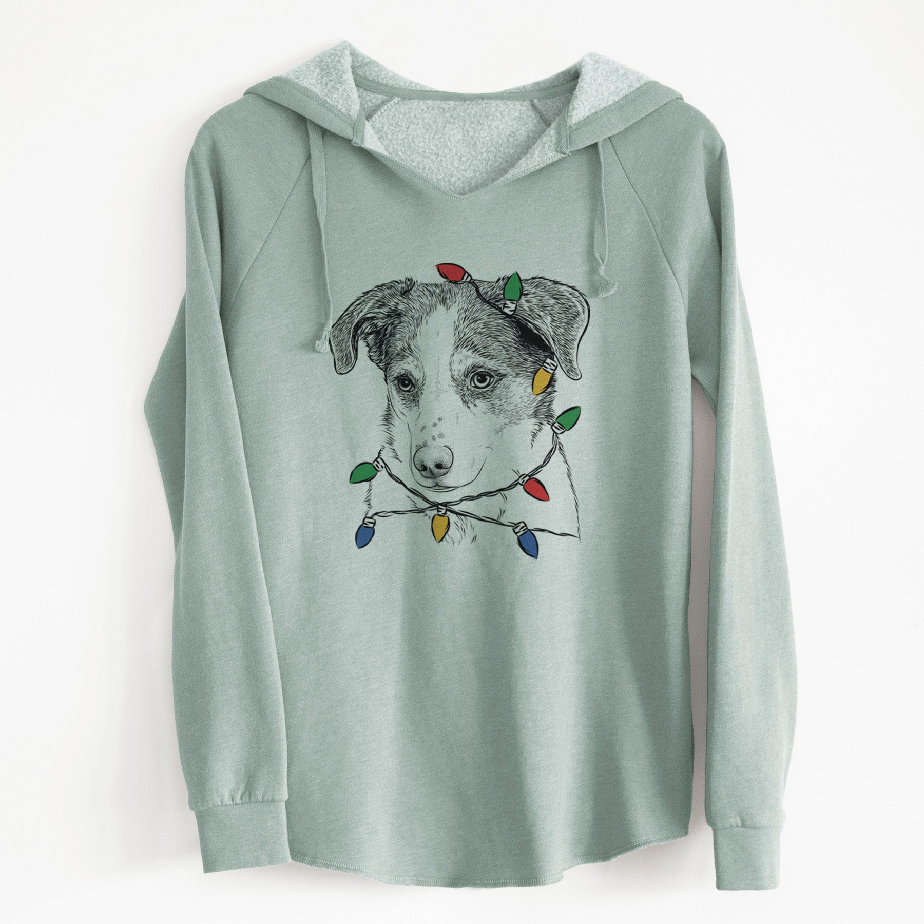 Christmas Lights Coco the Beagle Mix - Cali Wave Hooded Sweatshirt