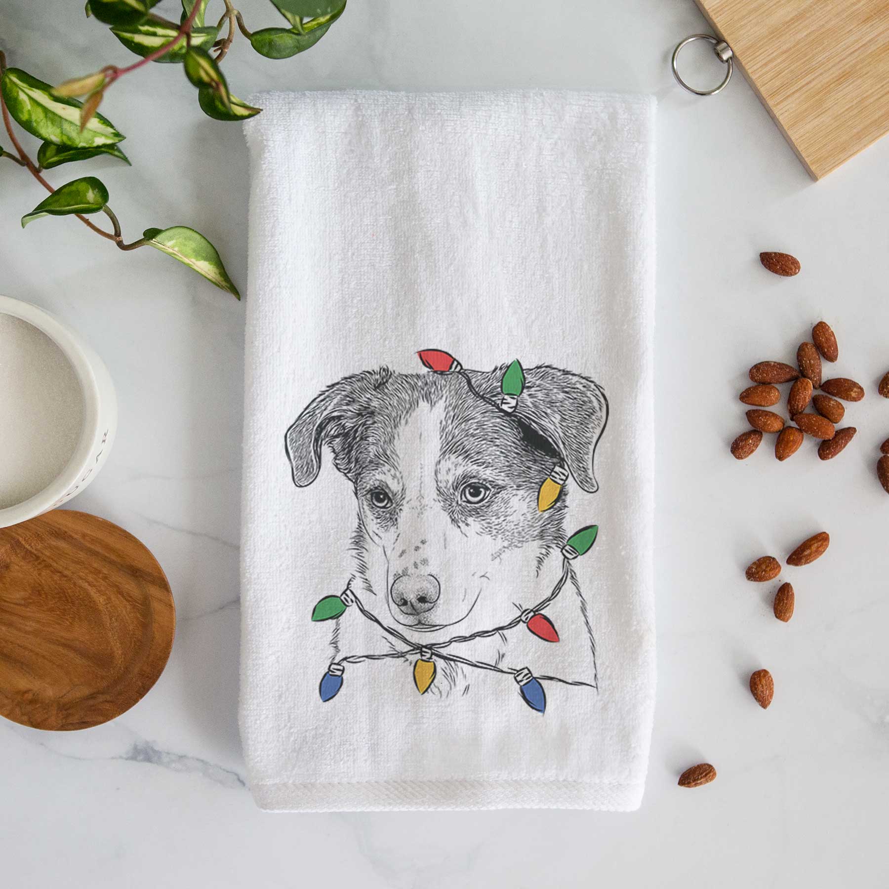 Coco the Beagle Mix Decorative Hand Towel