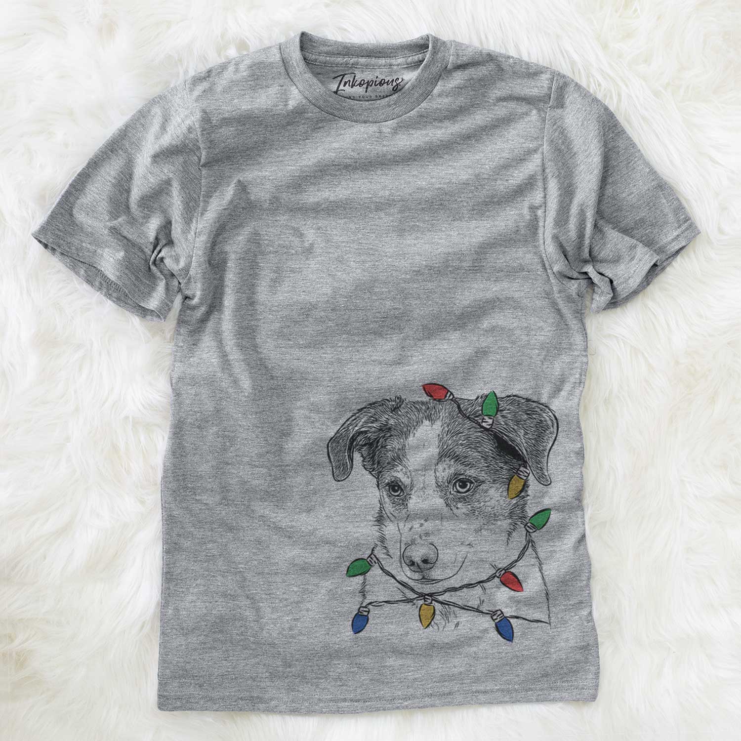 Christmas Lights Coco the Beagle Mix - Unisex Crewneck