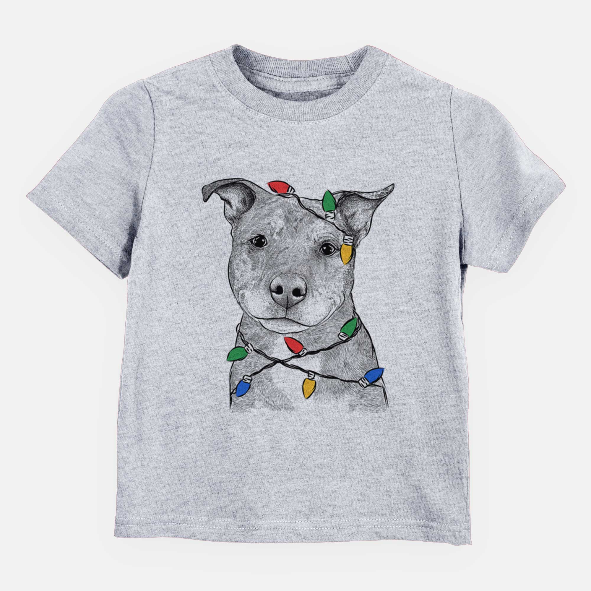 Christmas Lights Cody the Catahoula Mix - Kids/Youth/Toddler Shirt