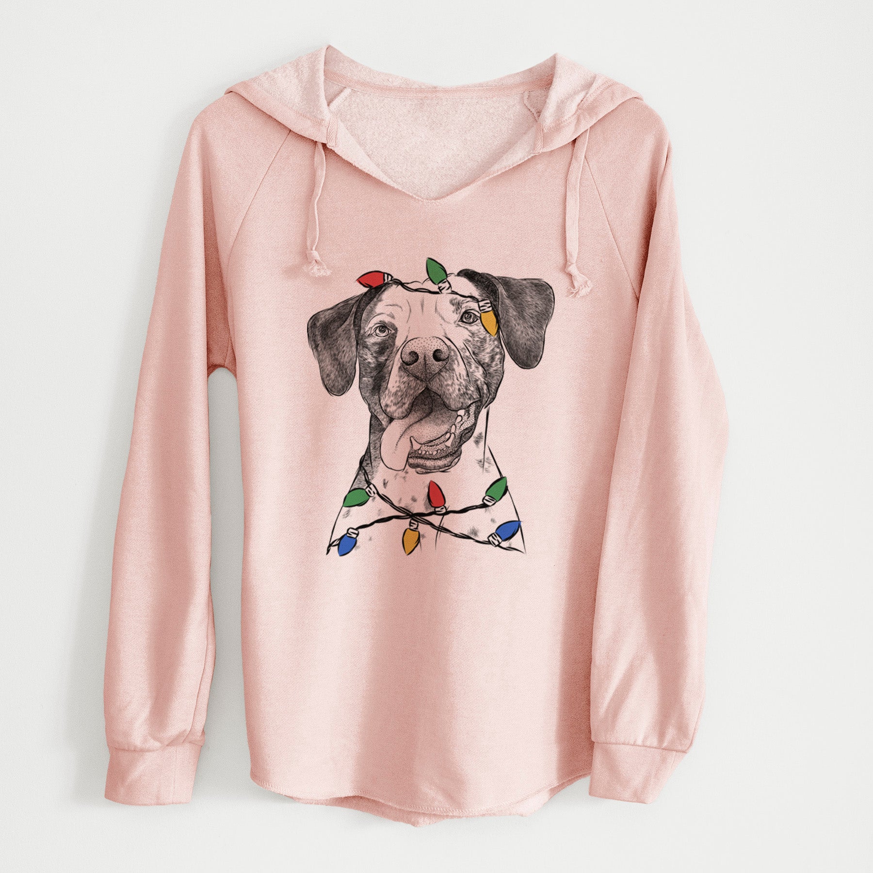 Christmas Lights Cola the Catahoula - Cali Wave Hooded Sweatshirt