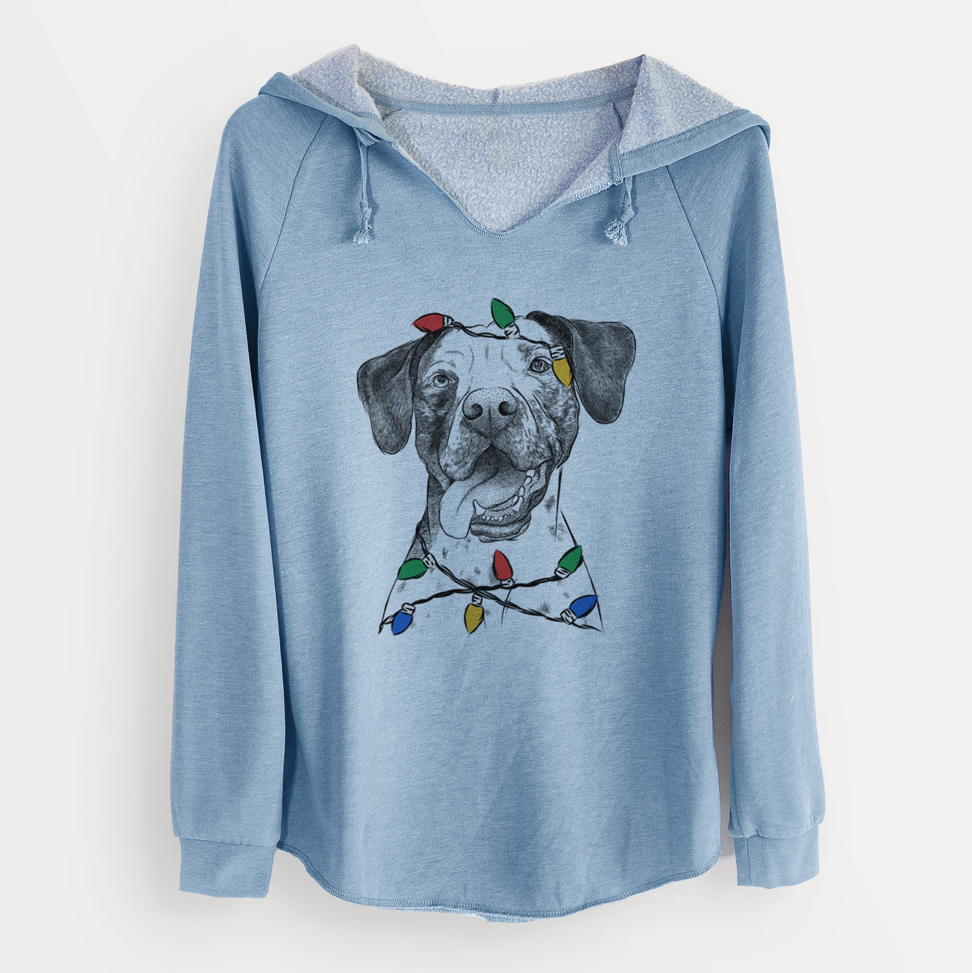 Christmas Lights Cola the Catahoula - Cali Wave Hooded Sweatshirt