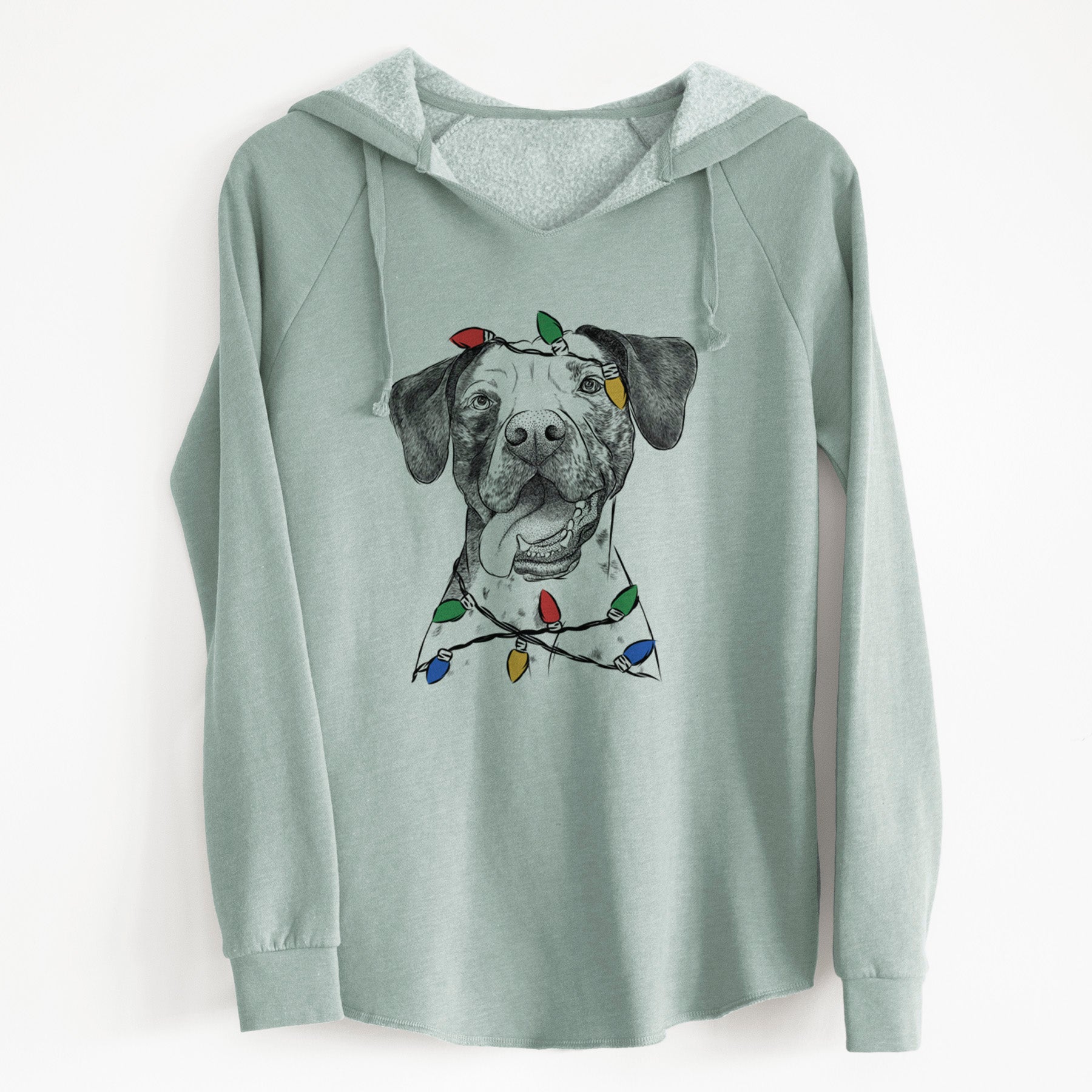 Christmas Lights Cola the Catahoula - Cali Wave Hooded Sweatshirt