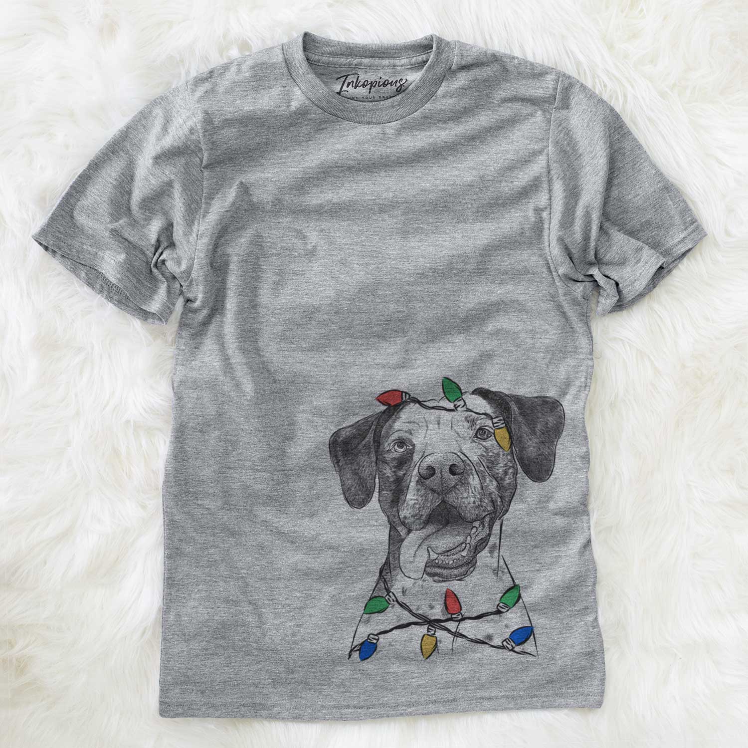 Christmas Lights Cola the Catahoula - Unisex Crewneck