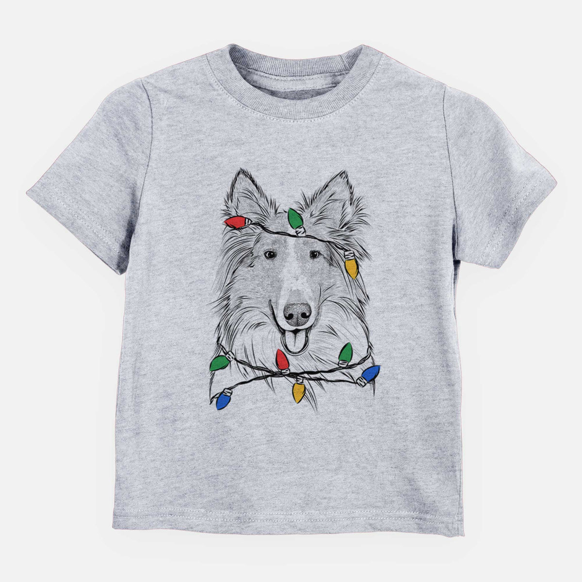 Christmas Lights Conrad the Rough Collie - Kids/Youth/Toddler Shirt