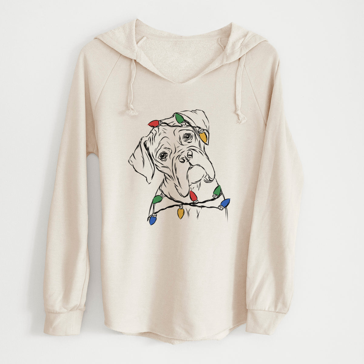 Christmas Lights Cooper the Boxer - Cali Wave Hooded Sweatshirt