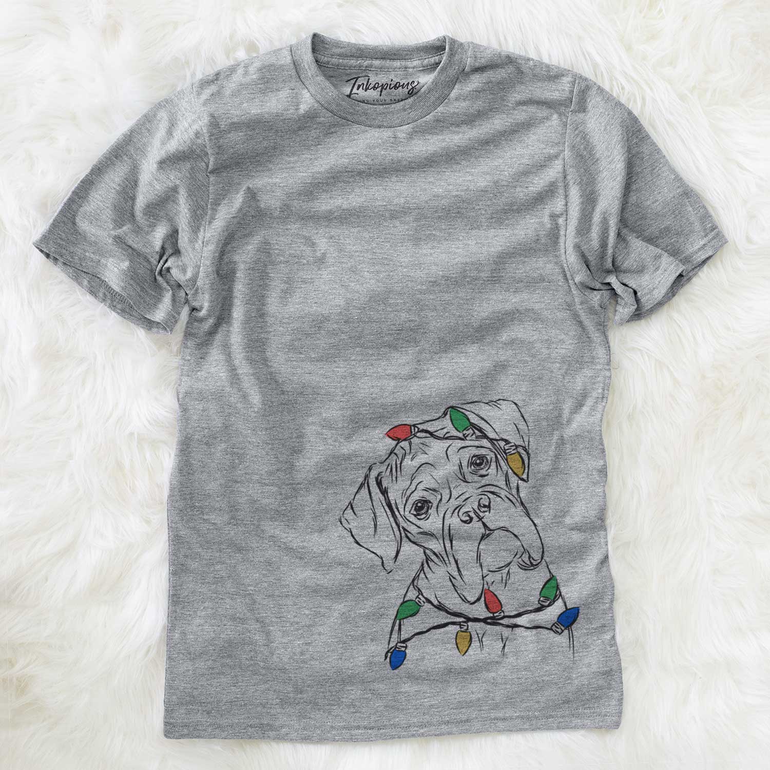 Christmas Lights Cooper the Boxer - Unisex Crewneck