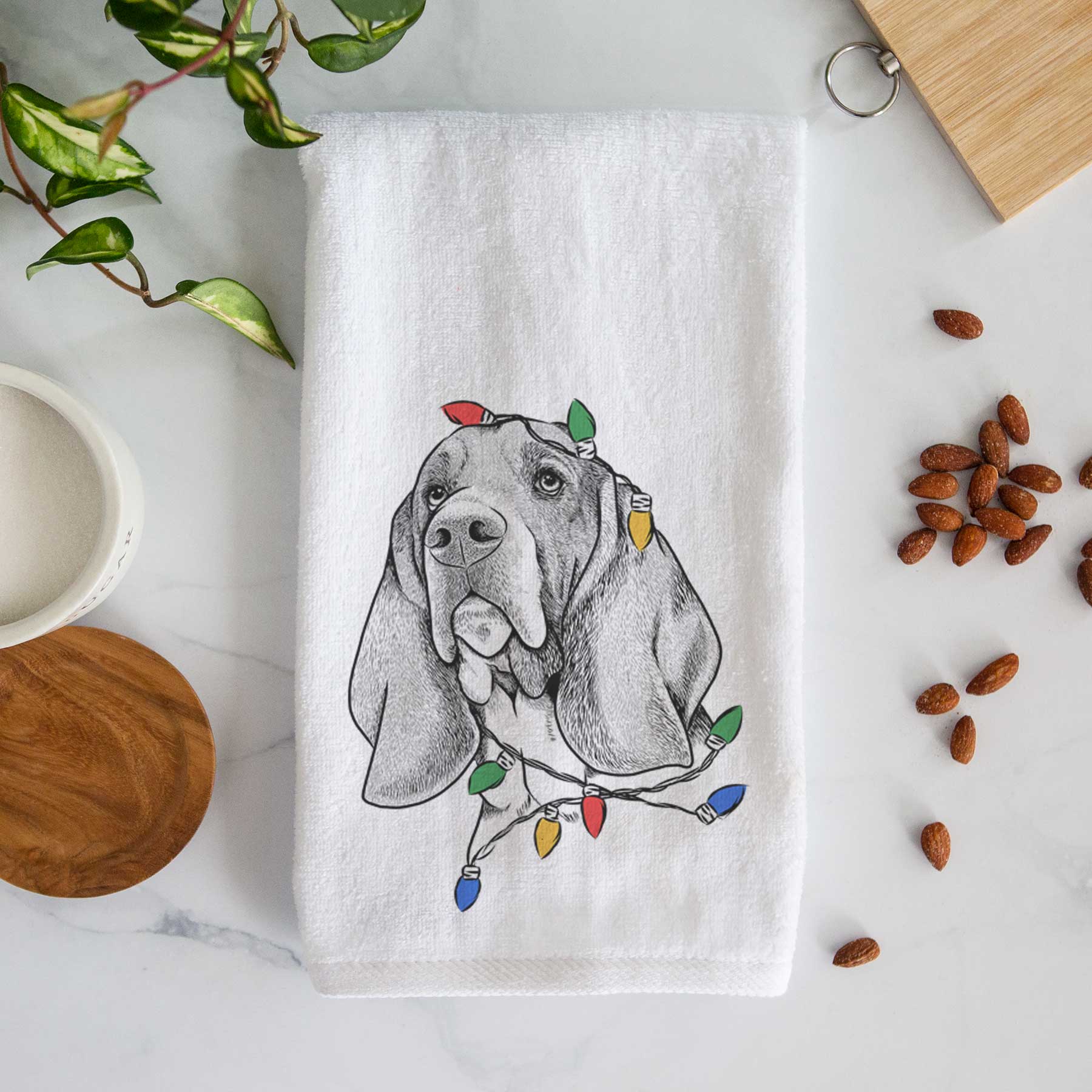 Cooper the Basset Hound Decorative Hand Towel