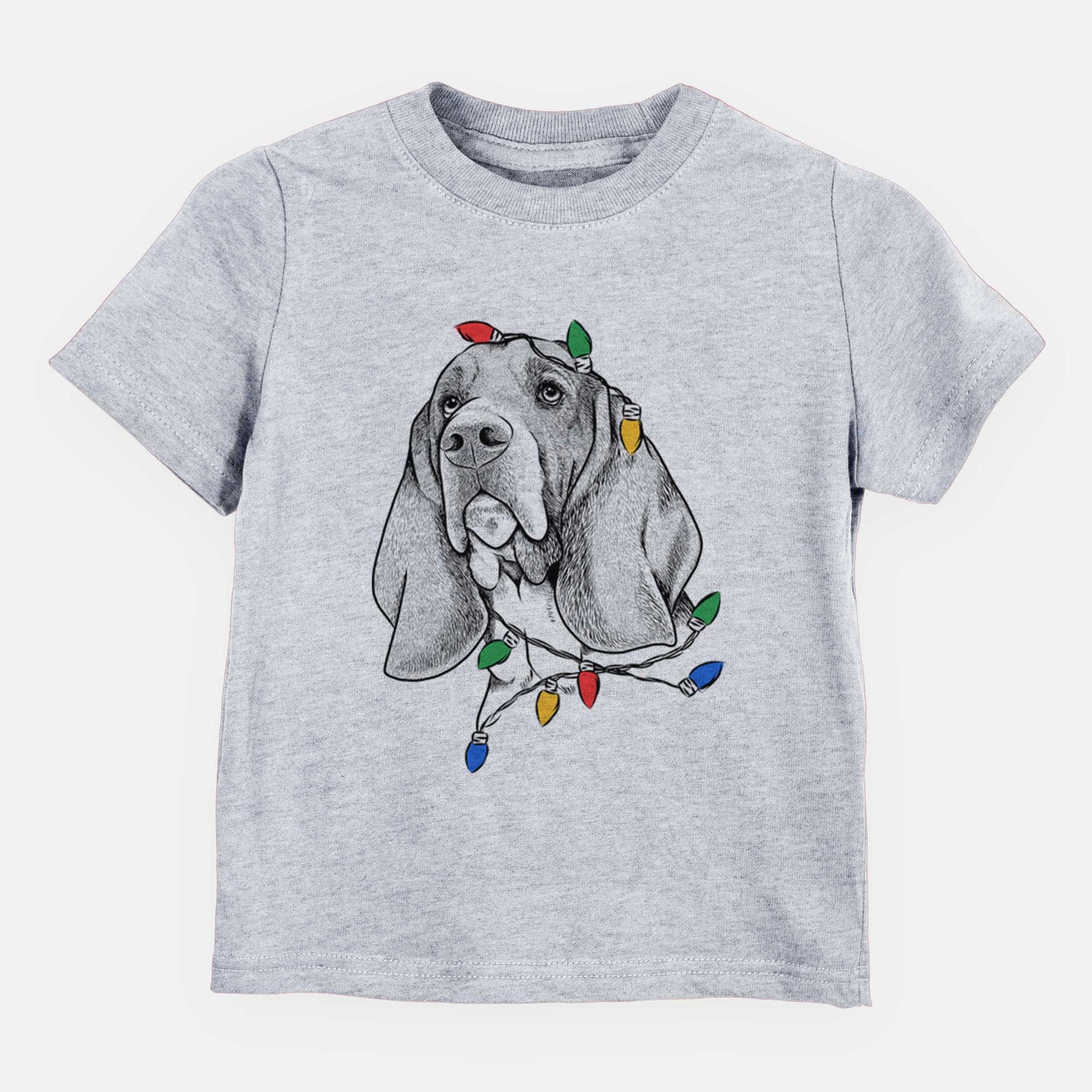 Christmas Lights Cooper the Basset Hound - Kids/Youth/Toddler Shirt