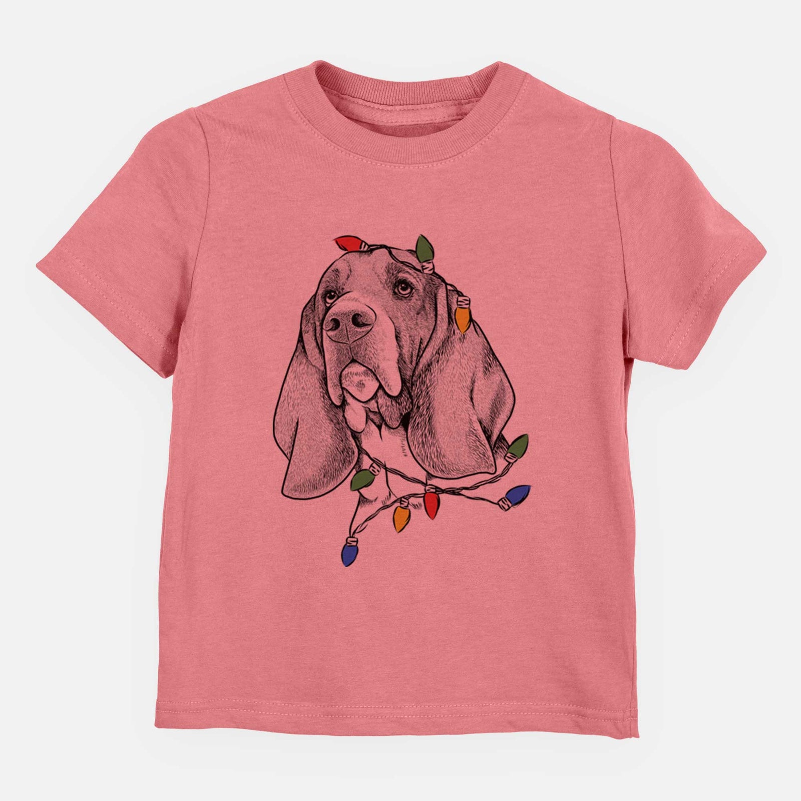 Christmas Lights Cooper the Basset Hound - Kids/Youth/Toddler Shirt