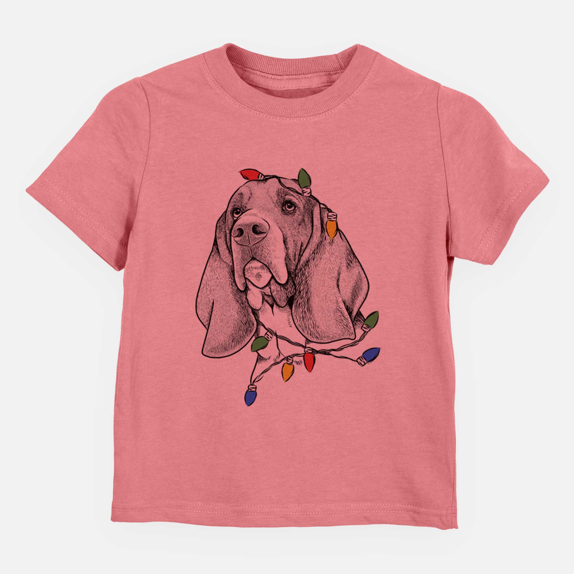 Christmas Lights Cooper the Basset Hound - Kids/Youth/Toddler Shirt