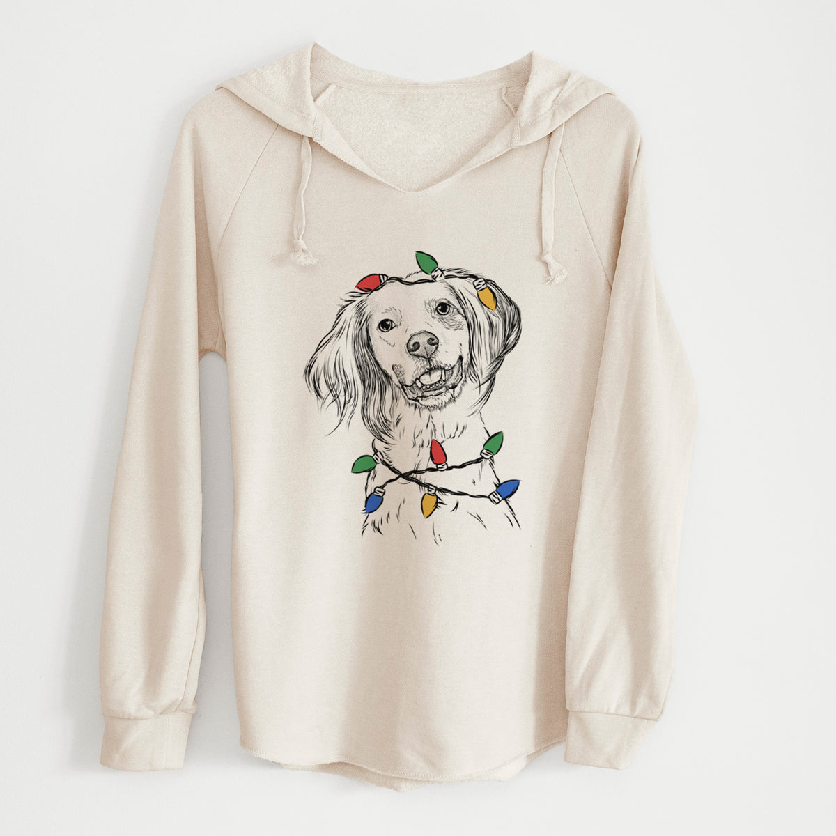 Christmas Lights Cooper the English Setter - Cali Wave Hooded Sweatshirt