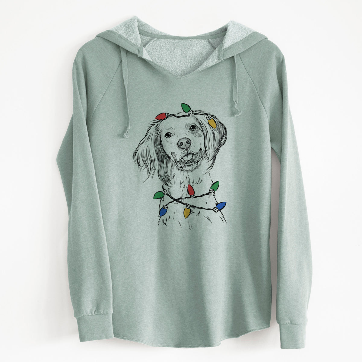 Christmas Lights Cooper the English Setter - Cali Wave Hooded Sweatshirt