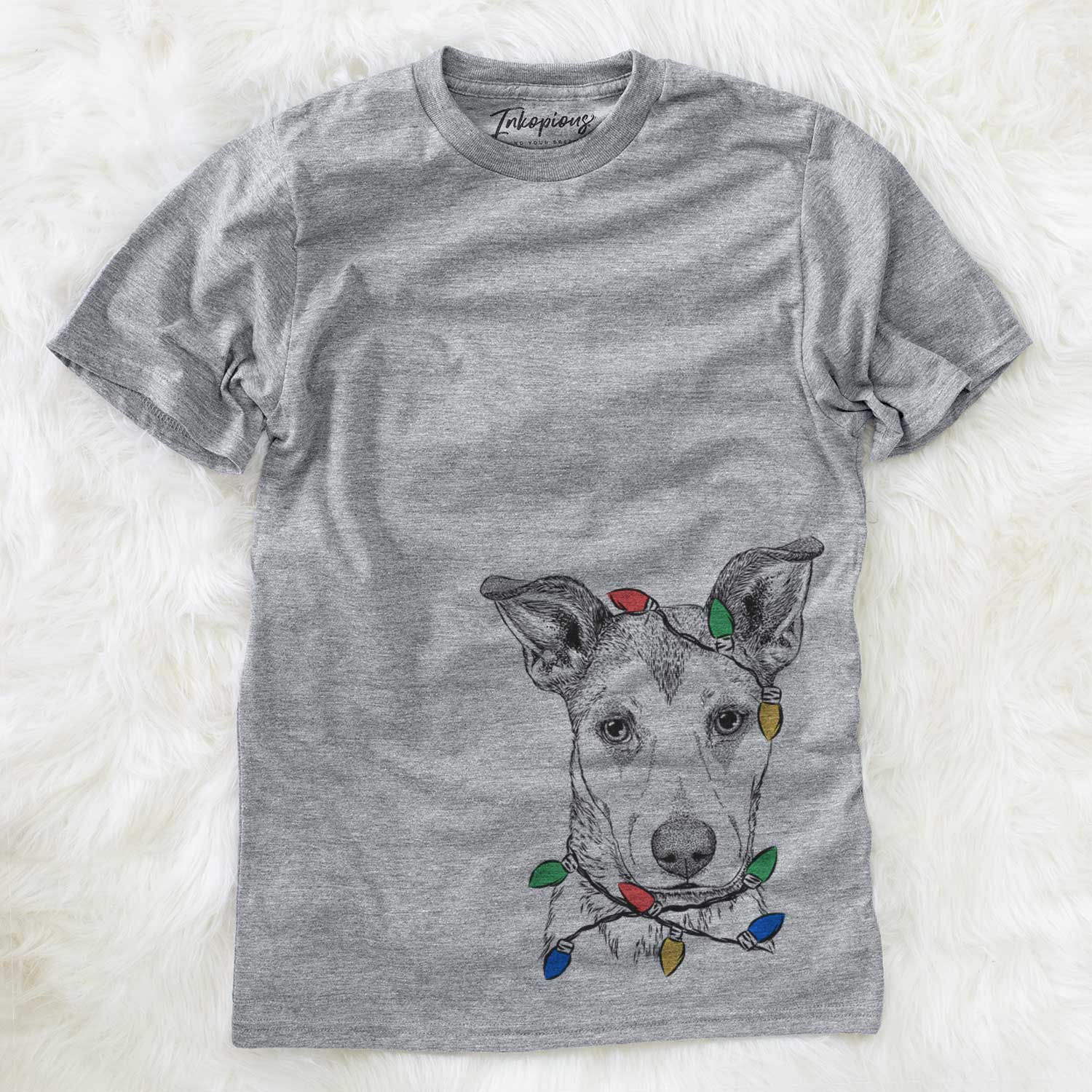 Christmas Lights Coral the Mixed Breed - Unisex Crewneck