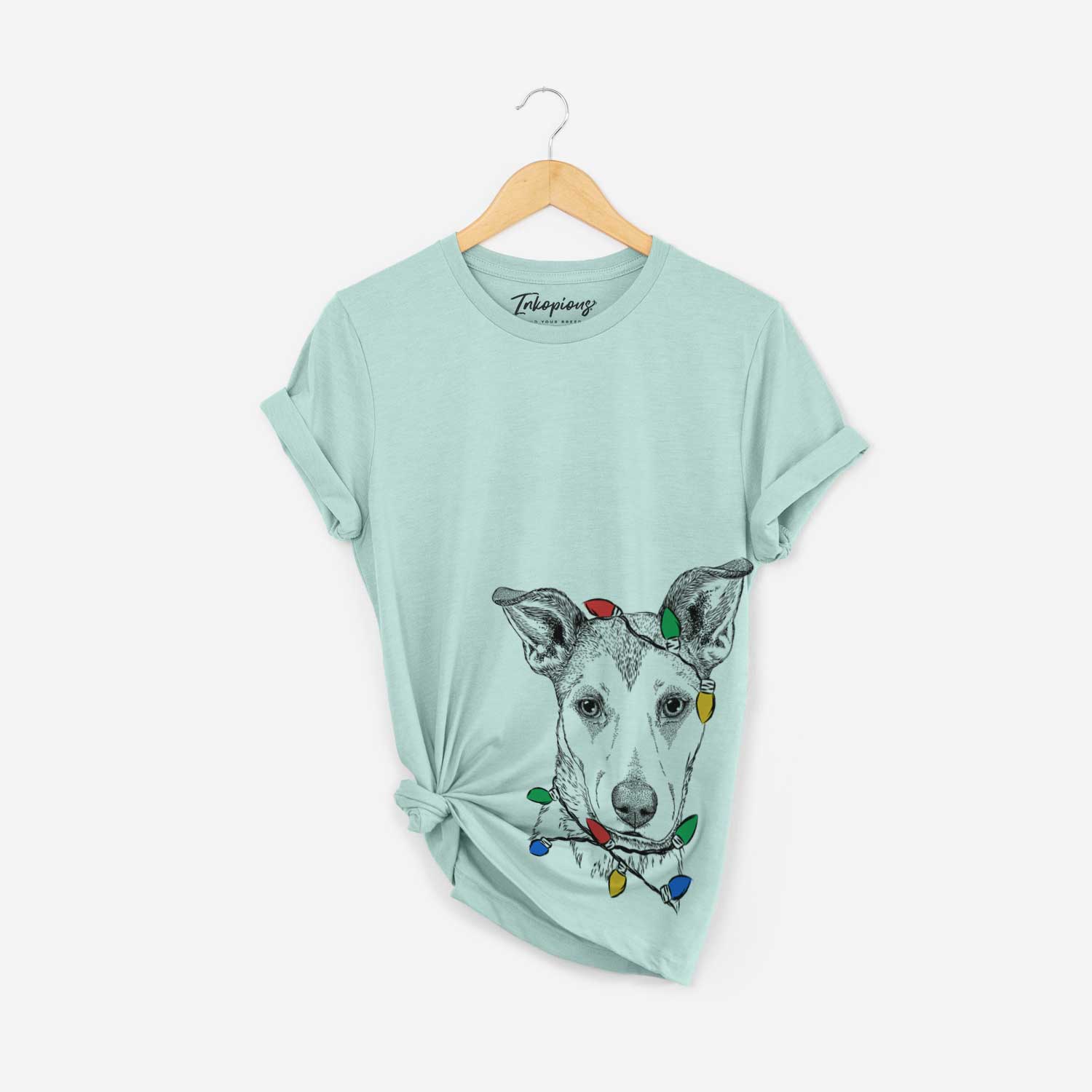 Christmas Lights Coral the Mixed Breed - Unisex Crewneck