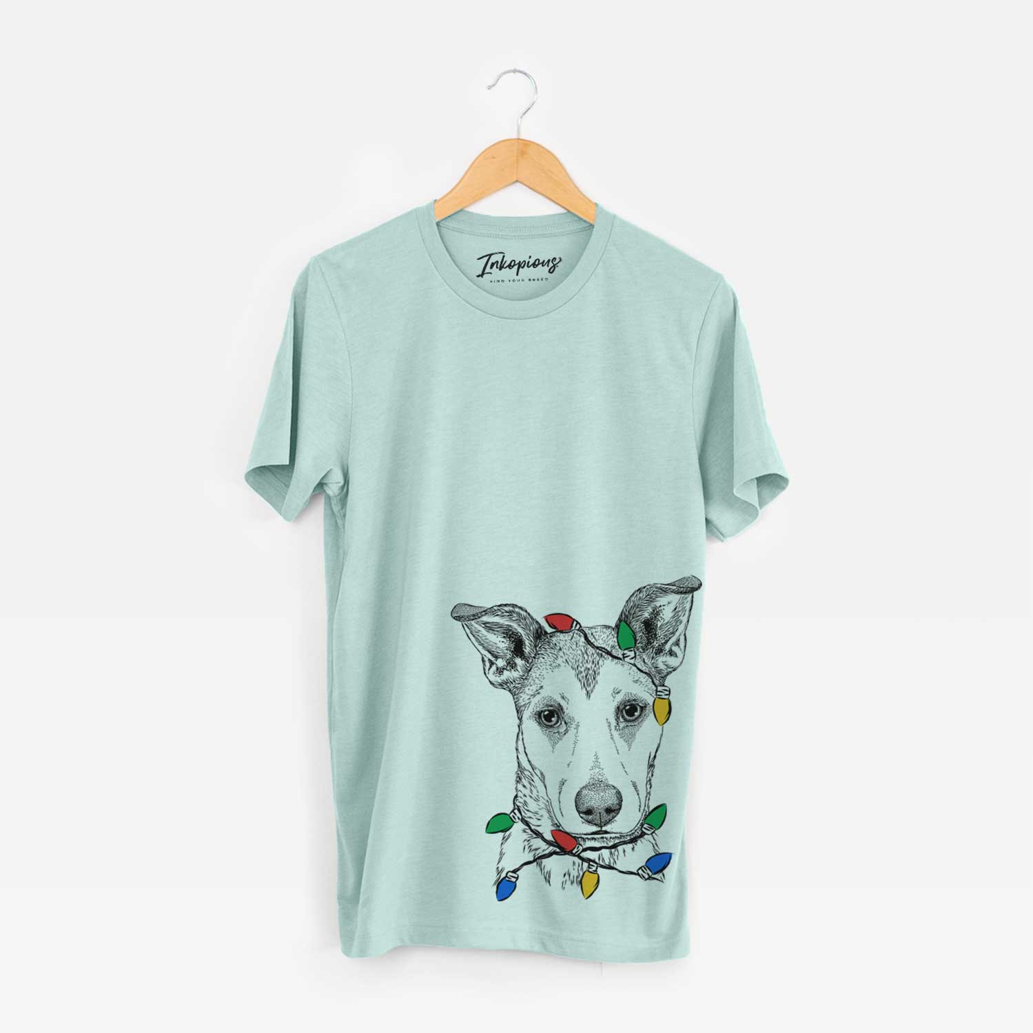 Christmas Lights Coral the Mixed Breed - Unisex Crewneck