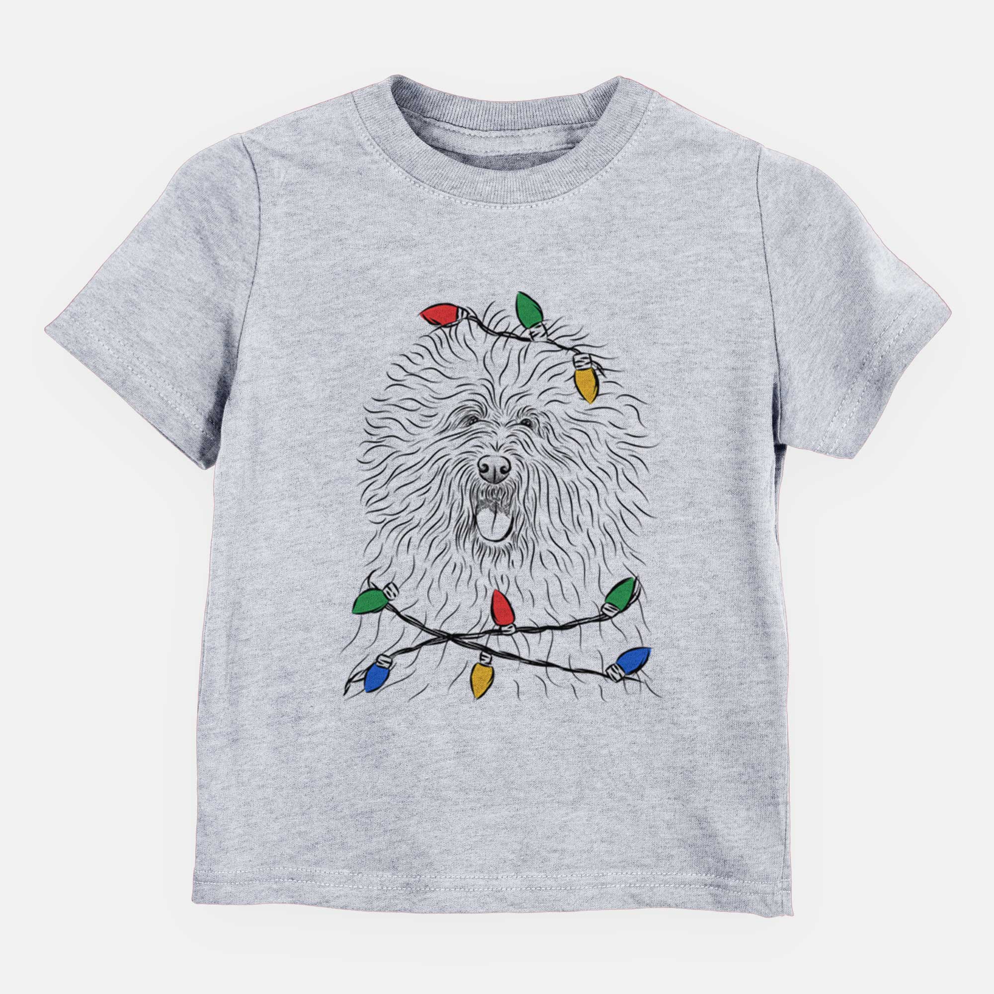 Christmas Lights Cozie the Old English Sheepdog - Kids/Youth/Toddler Shirt