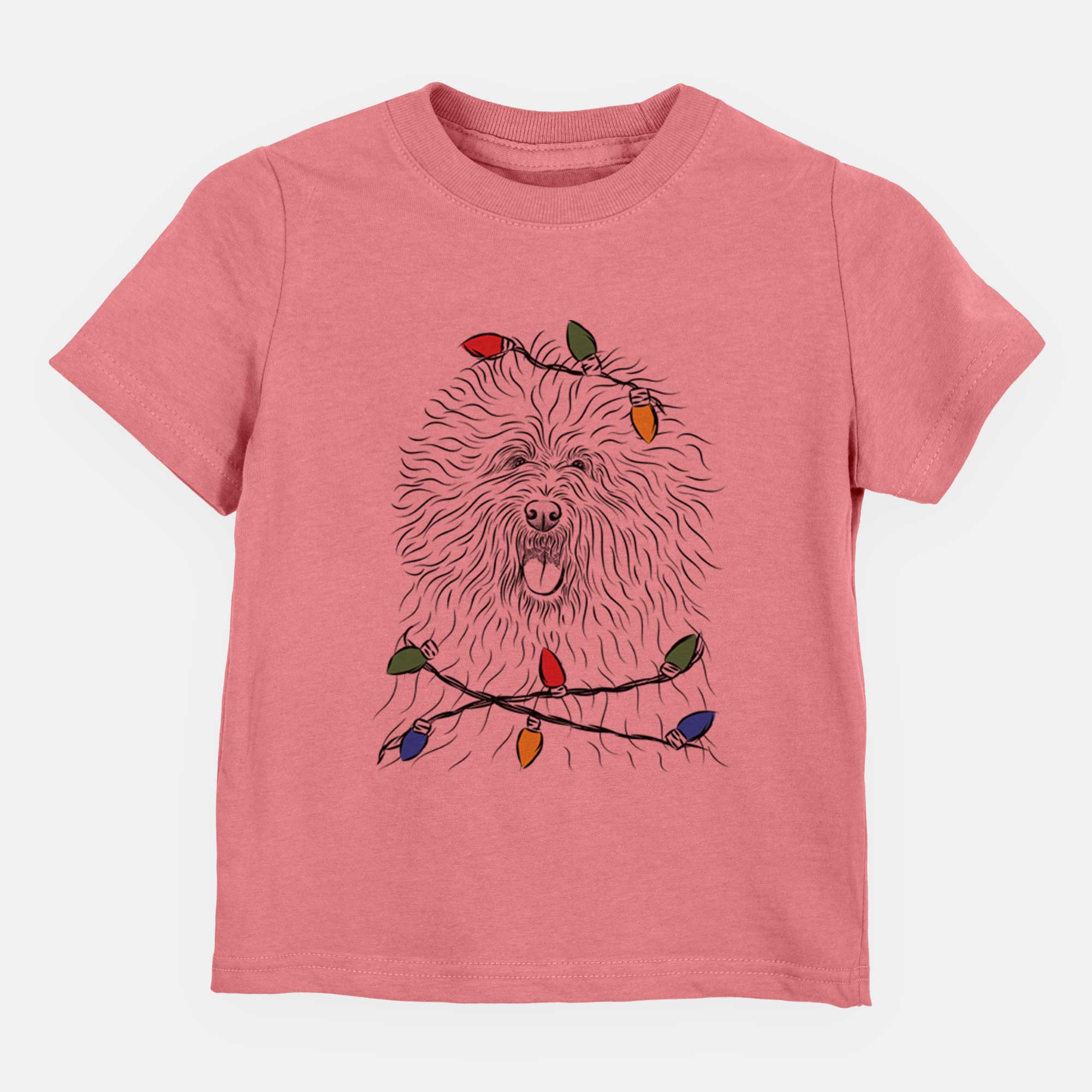 Christmas Lights Cozie the Old English Sheepdog - Kids/Youth/Toddler Shirt