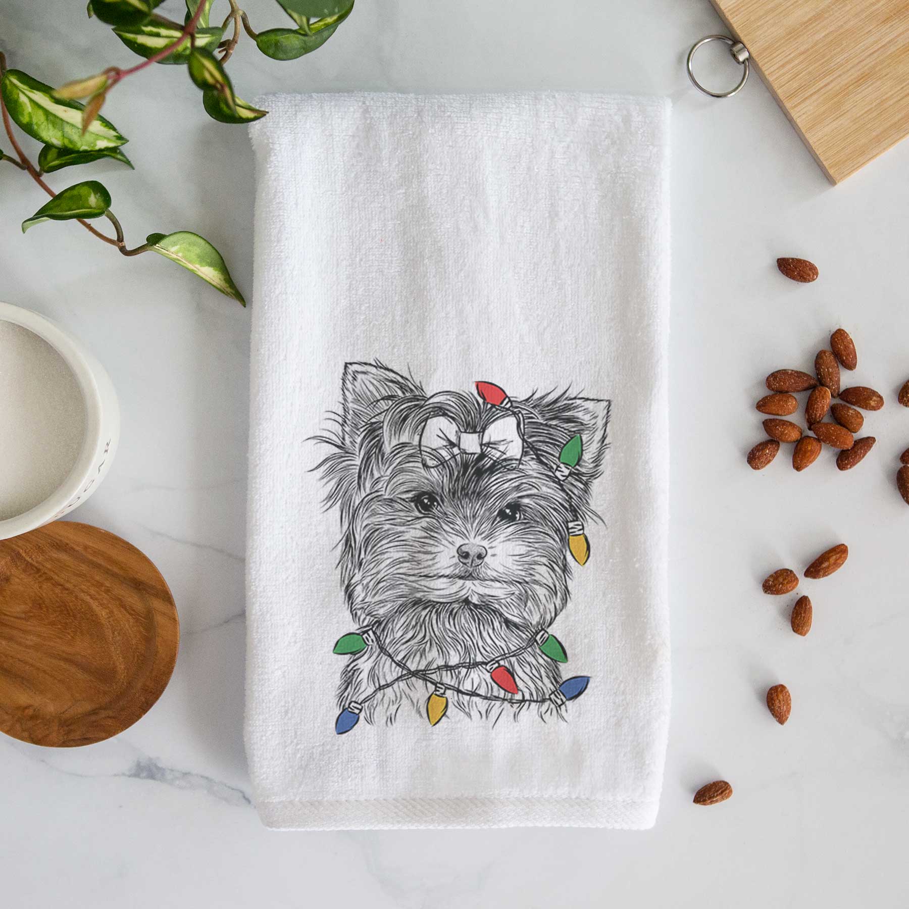 Cricket the Biewer Terrier Decorative Hand Towel