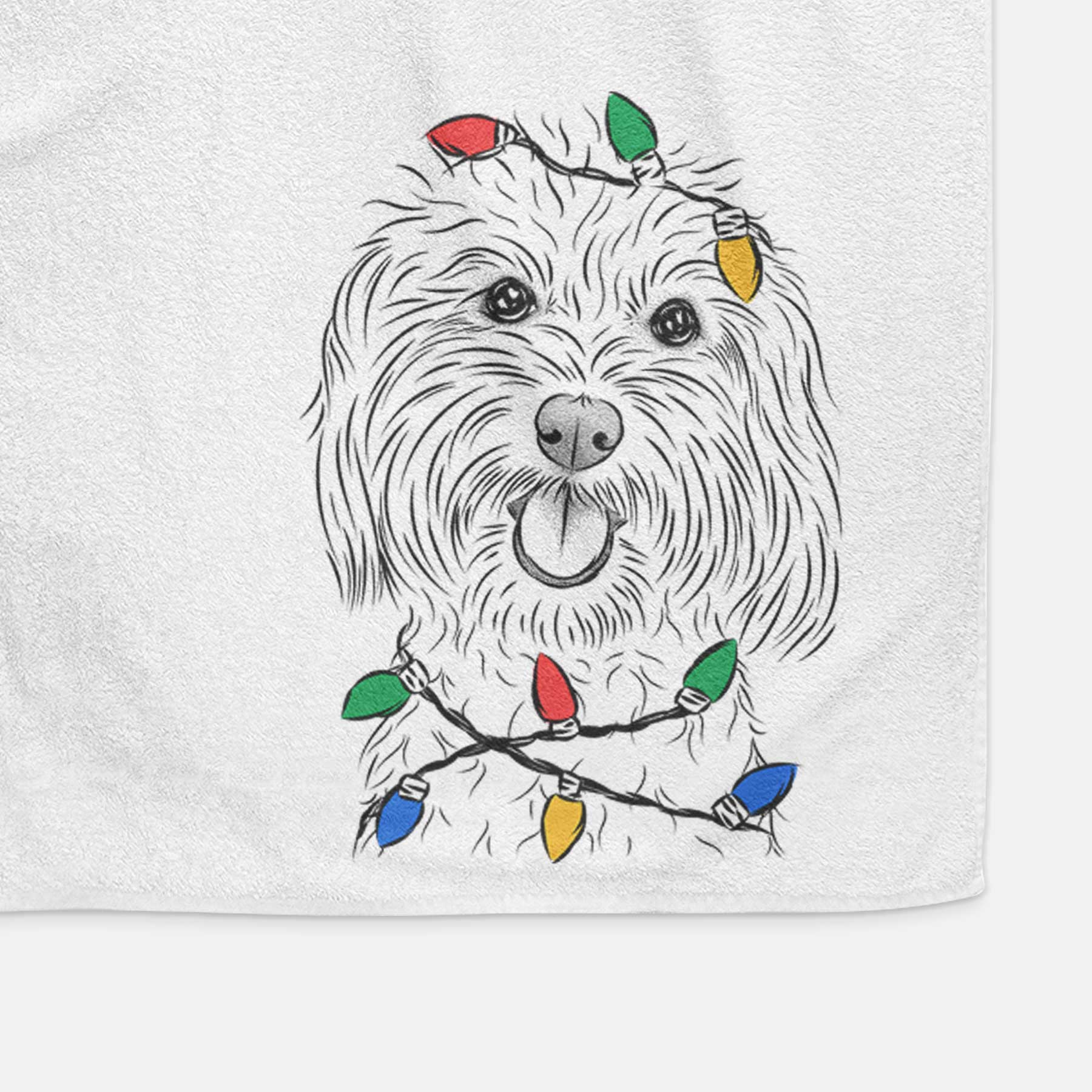 Cuddles the Coton de Tulear Decorative Hand Towel